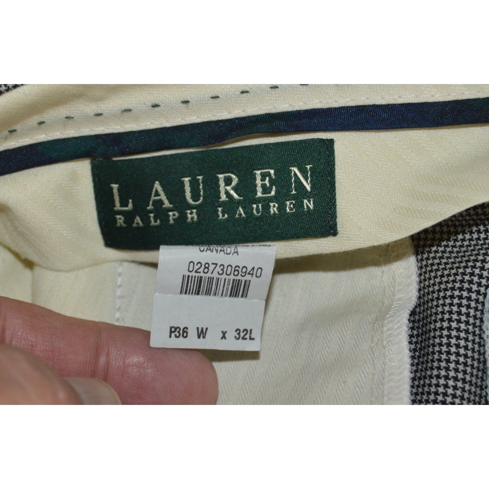 Ralph Lauren Lauren Ralph Lauren Men's Dress Pants Gray Houndstooth Wool 36/32 Size US 36 / EU 52 - 5 Thumbnail
