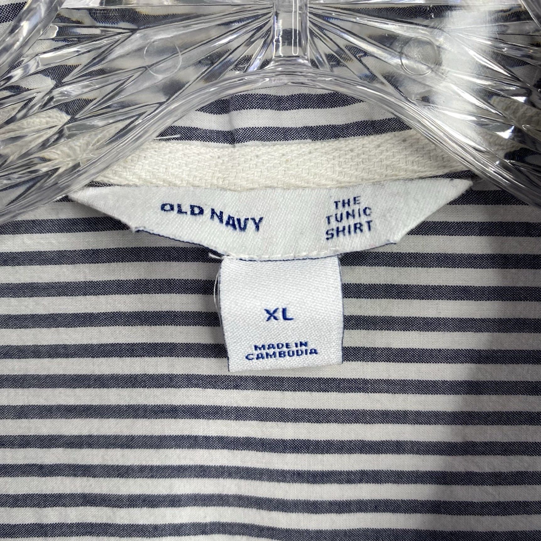 Old Navy Old Navy Tunic Shirt XL Blue Striped Casual Button-Up Women’s Shirt Size XL / US 12-14 / IT 48-50 - 6 Thumbnail