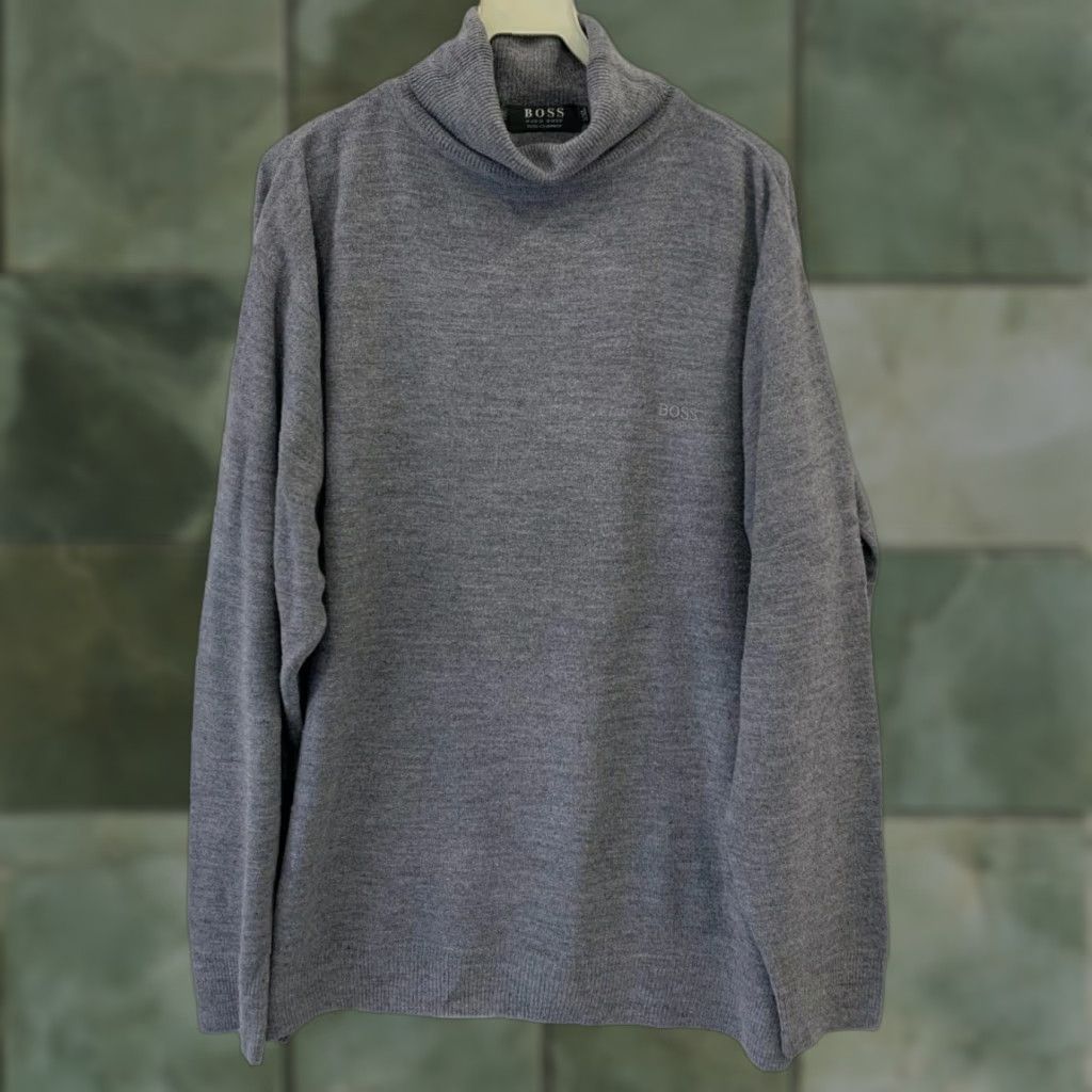 Hugo Boss HUGO BOSS 100% Cashmere Knit Sweater Gray Mens XXXL Pullover Knit Wool Luxury Brand 3XL Dialed Measurements Included Size US XXL / EU 58 / 5 - 1 Thumbnail