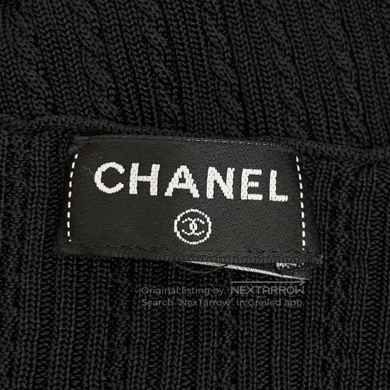 Chanel Chanel Black logo diamond buckle suspender knitted vest Size XXS / US 00 / IT 34 - 6 Thumbnail