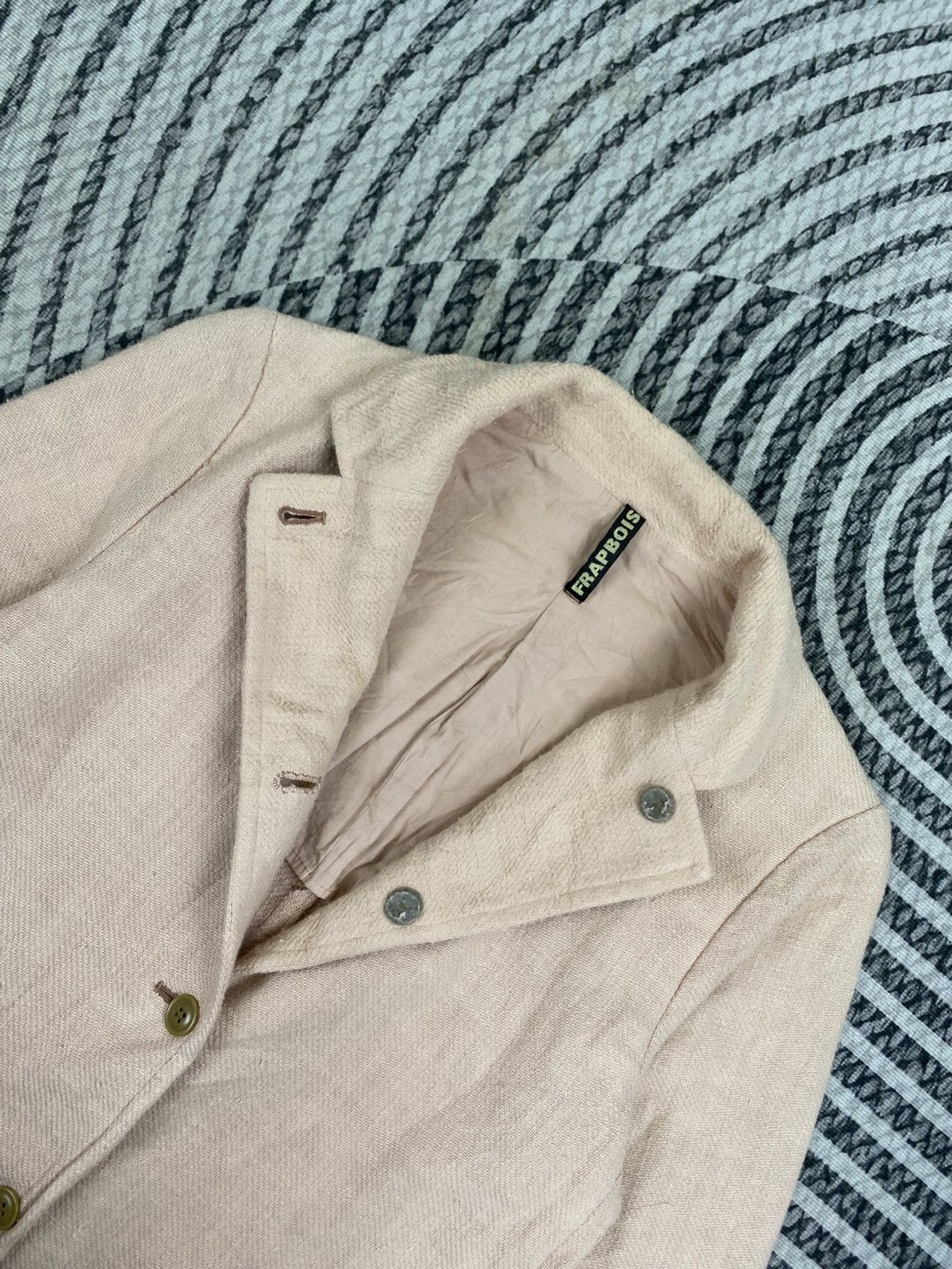 Frapbois Vtg Frapbois X Issey Miyake Light Pink Blazer Style Jacket Size S / US 4 / IT 40 - 6 Thumbnail