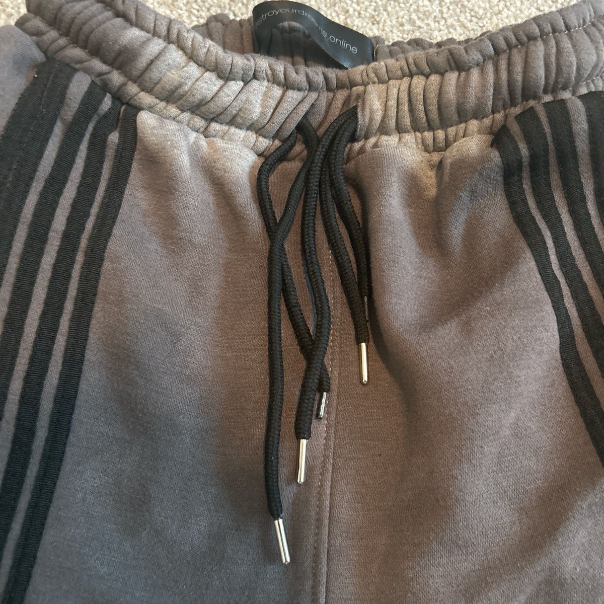 Other Grey and Black Striped Wide Leg Sweatpants Size US 33 - 5 Thumbnail
