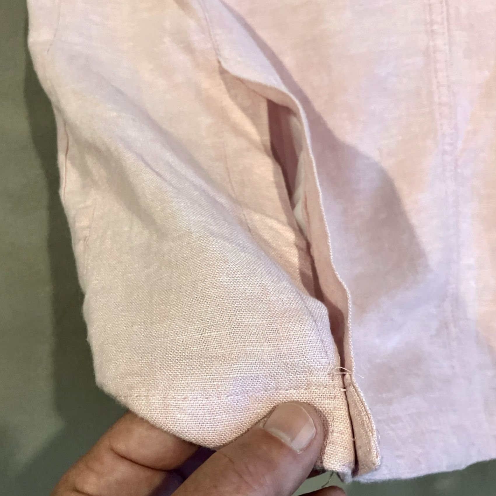 Saks Fifth Avenue Saks Fifth Avenue Blazer Pink Linen Blend - Pockets - Double Vents - Large - Mens - Regular Fit Size 42R - 7 Thumbnail