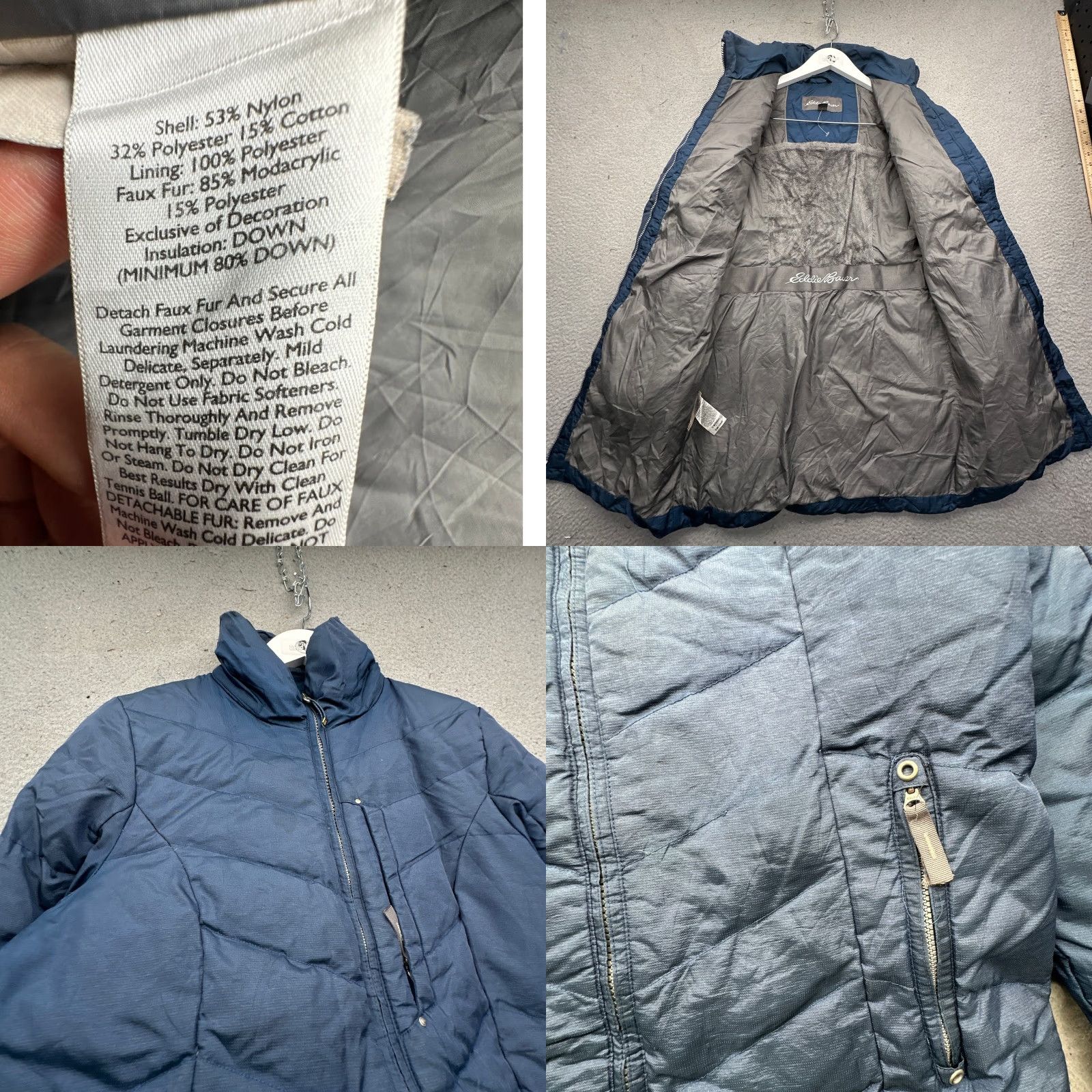Eddie Bauer VINTAGE Eddie Bauer Sun Valley Goose Down Parka Jacket Women XS Blue 650 Fill NO HOOD Puffer Coat Boys Girls Mens Womens Size XS / US 0-2 / IT 36-38 - 8 Thumbnail
