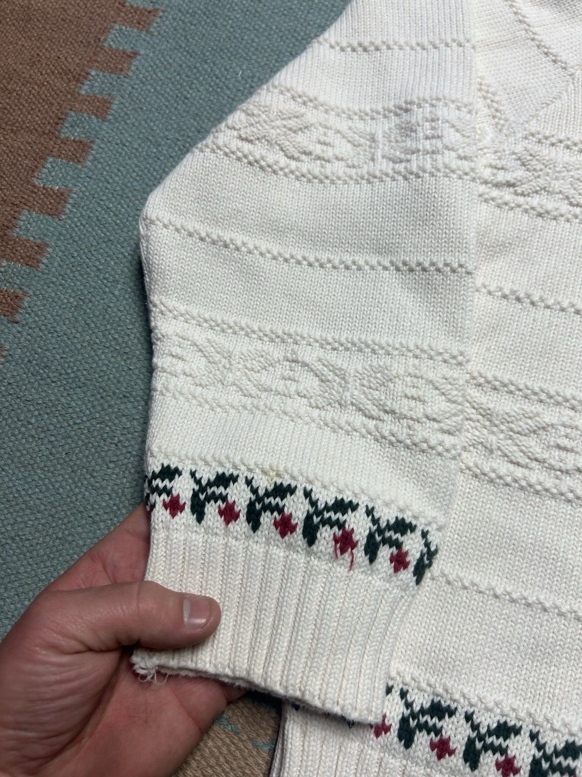 Vintage Vtg cabela’s cotton knit sweater embroide birds nature large Size L / US 10 / IT 46 - 2 Thumbnail