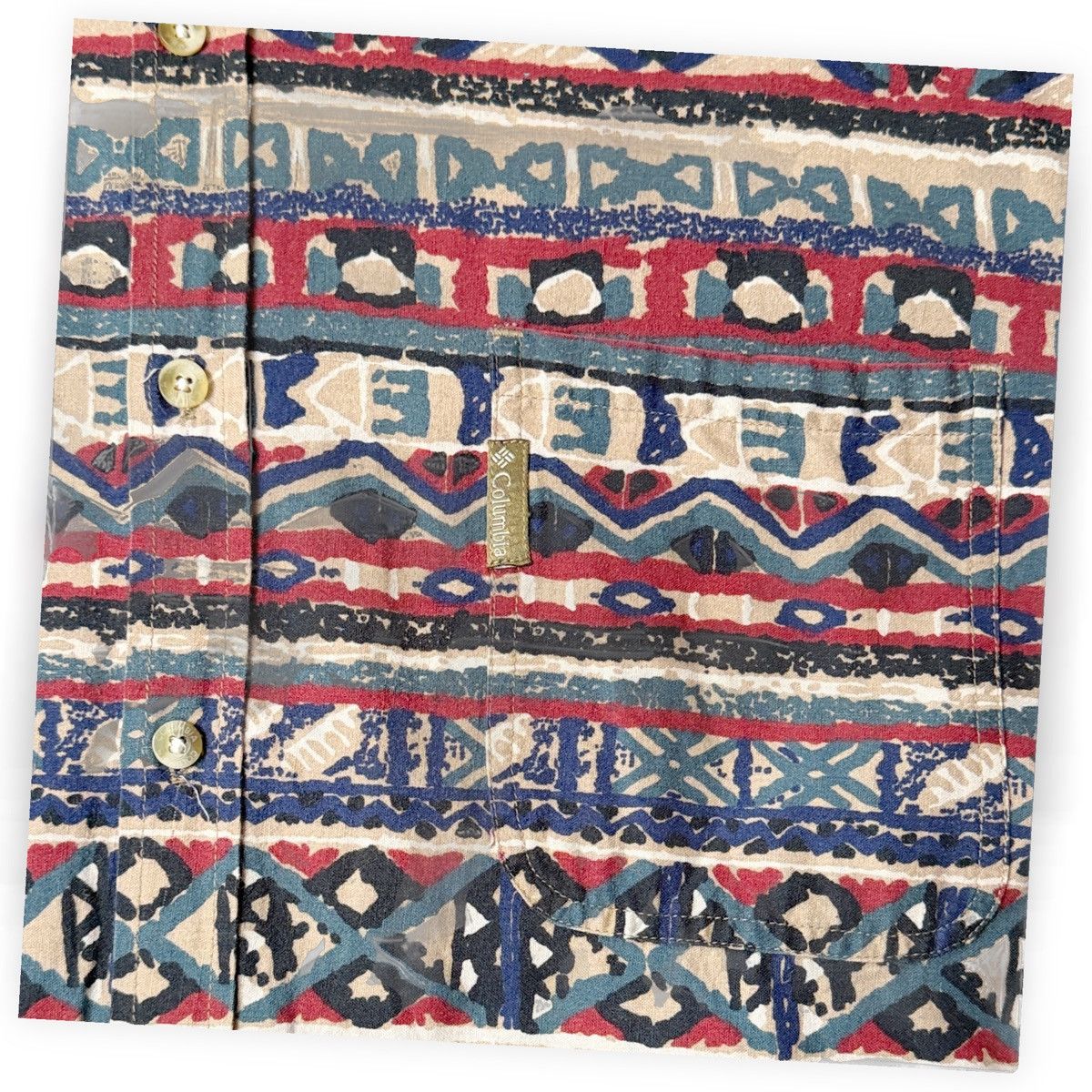 Columbia Vintage 90s Columbia Sportswear Aztec ButtonUp Shirt Size US XXL / EU 58 / 5 - 3 Thumbnail