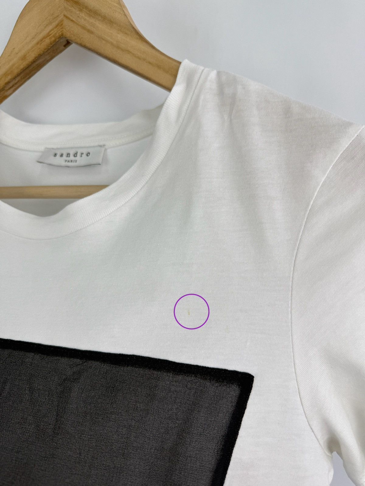 Sandro 🇫🇷 Sandro Paris Luxury Woman T-Shirt Black Square Logo Size M / US 6-8 / IT 42-44 - 8 Thumbnail