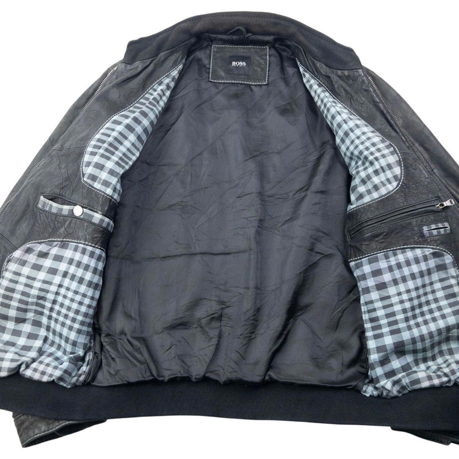 Hugo Boss Vintage 2000s Hugo Boss Zip Up Leather Jacket Size M Size US M / EU 48-50 / 2 - 4 Thumbnail