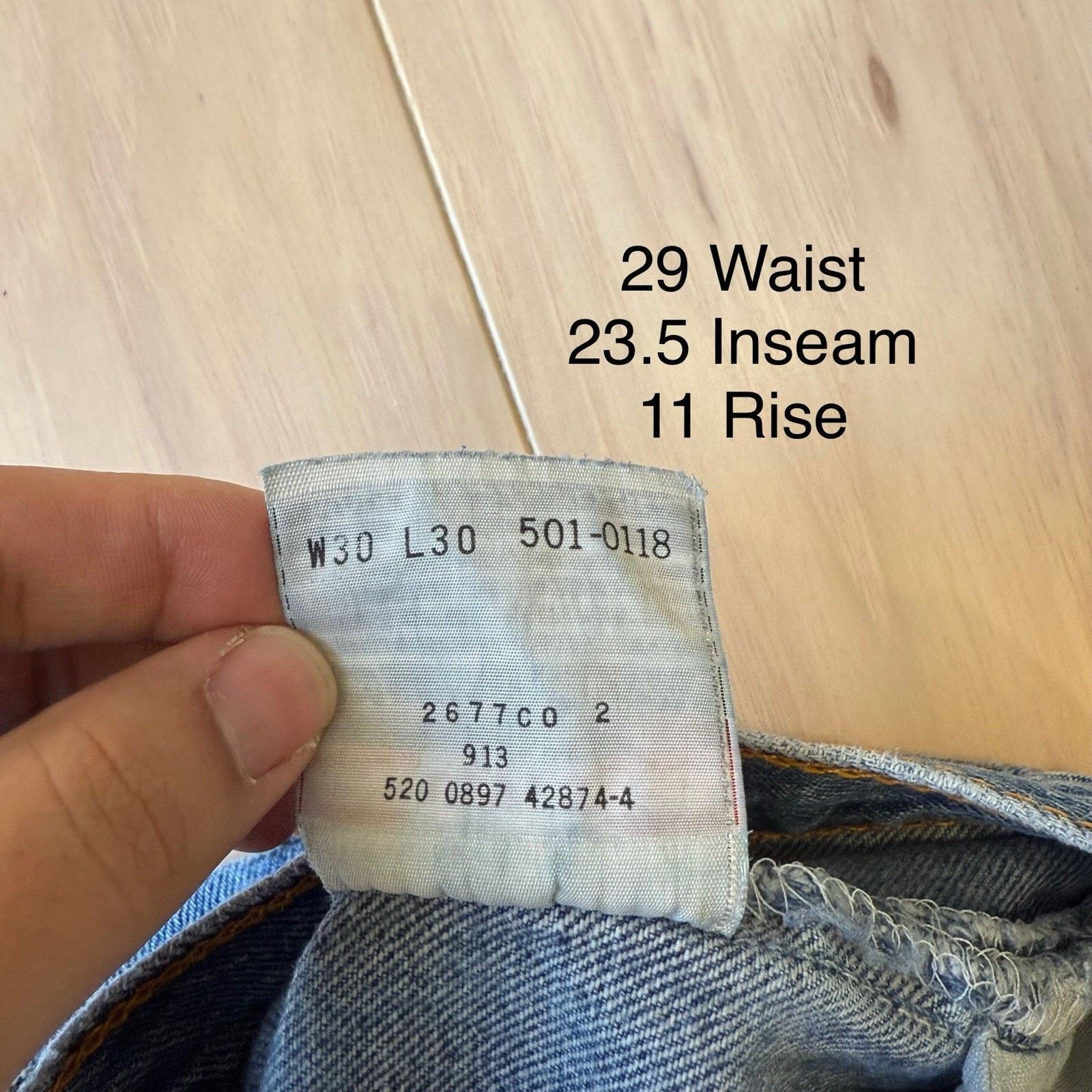 Levi's × Vintage Vintage Levis 501 Jeans 29 Blue 90s Medium Wash Made USA Size US 29 - 5 Thumbnail
