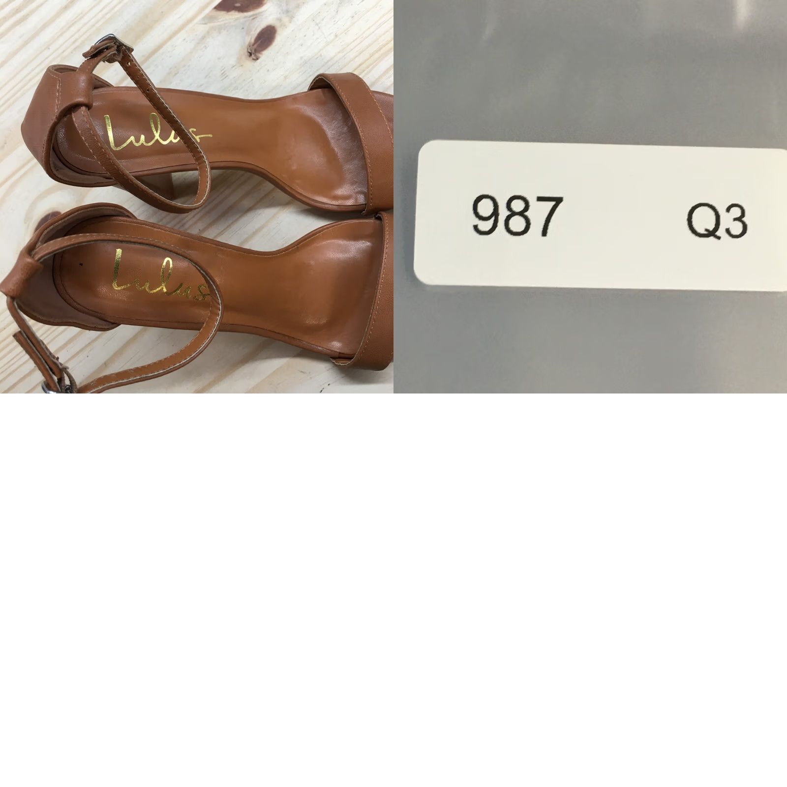 Lulus Lulus Pump Heels Womens 7M Brown Taylor Naked Ankle Strap Slip-On Casual Leather Sandal Size US 7 / IT 37 - 10 Thumbnail