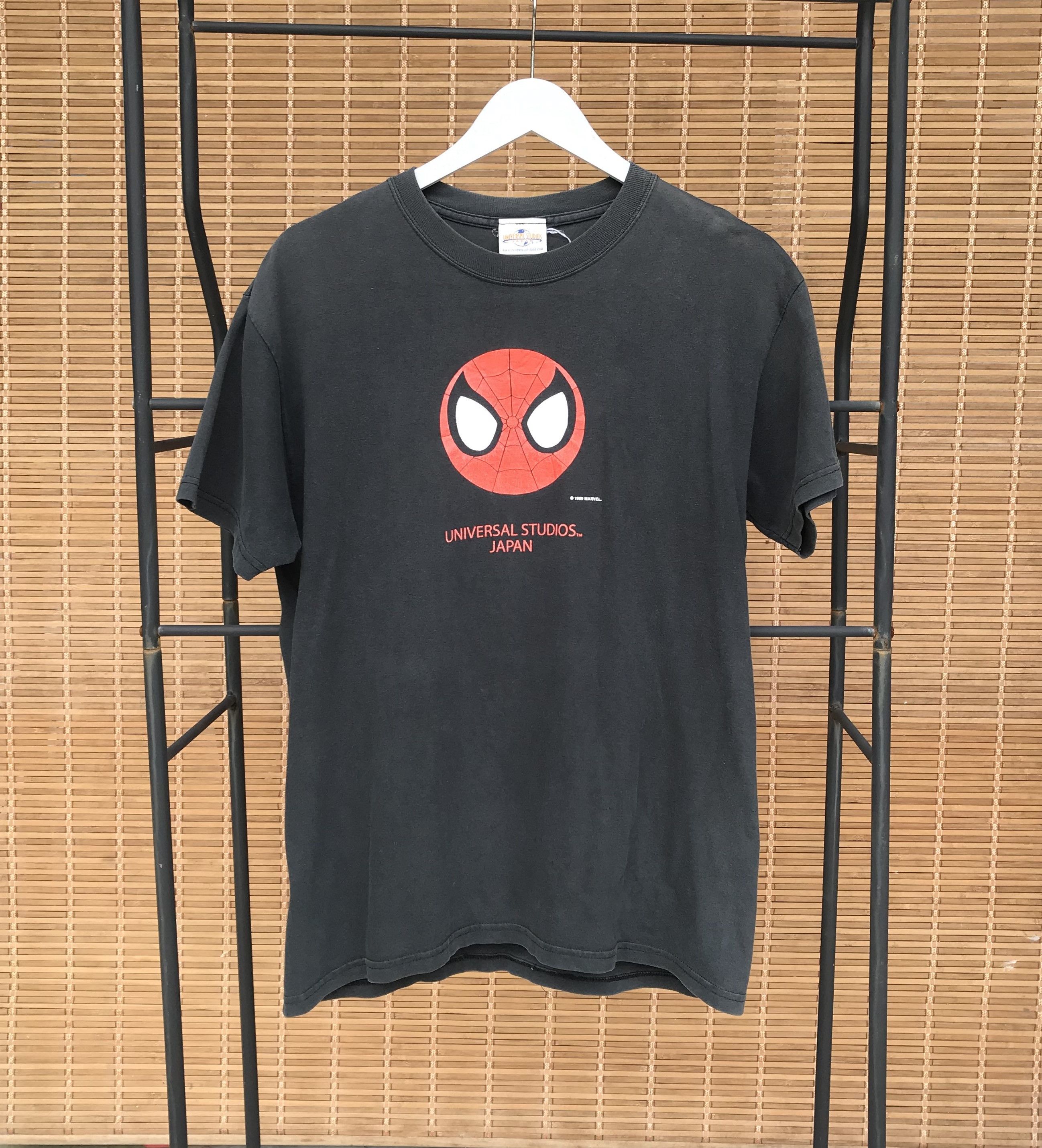 Vintage Vintage 1989 Head Spiderman faded black shirt Size US M / EU 48-50 / 2 - 1 Thumbnail