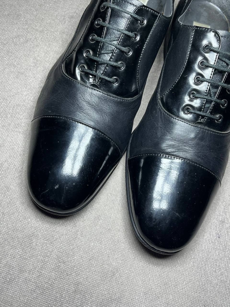 Pierre Balmain Vintage Pierre Balmain Men`s Black Oxford Shoes Size 44 Size US 10.5 / EU 43-44 - 5 Thumbnail