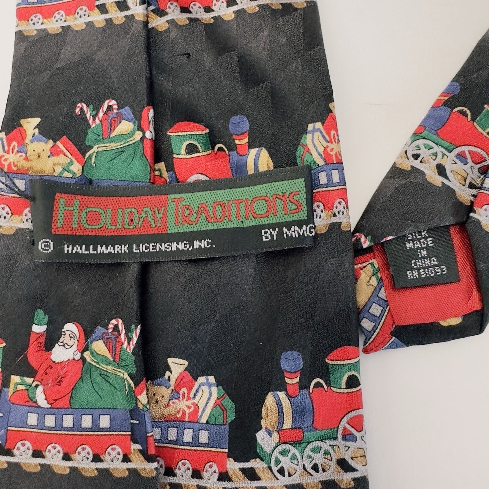 Other Hallmark Holiday Traditions Tie Santa Toy Train Black/Red Size ONE SIZE - 2 Thumbnail
