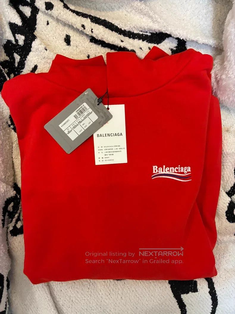 Balenciaga Balenciaga Classic Coke red sweatshirt Size US XS / EU 42 / 0 - 1 Thumbnail