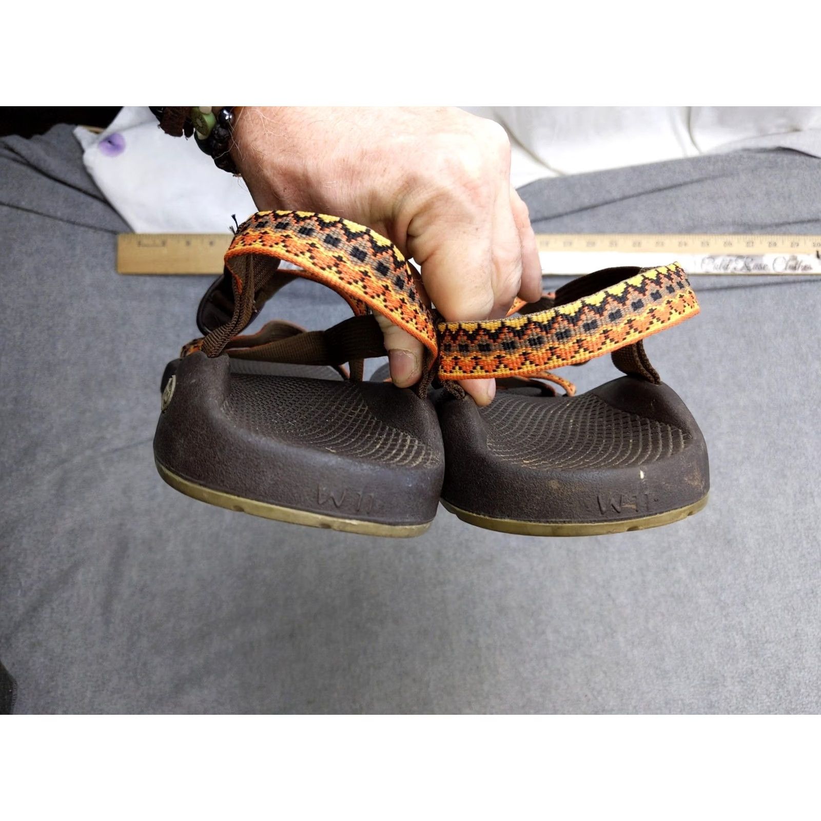 Chaco Chaco Z/2 Sandals Womens Size 11 Brown Orange Toe Loop Vibram Hiking Outdoor Size US 11 / IT 41 - 4 Thumbnail