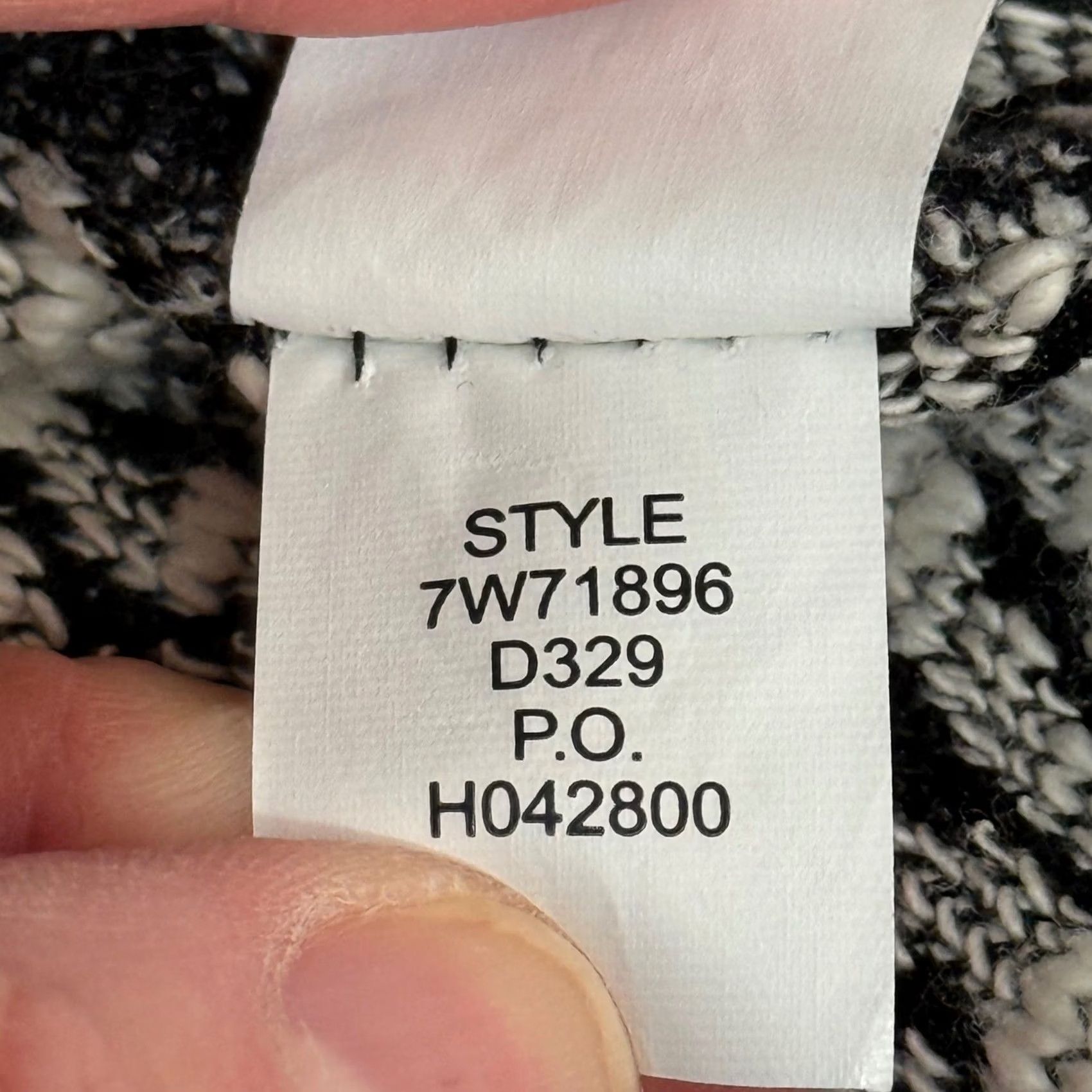 Lucky Brand Lucky Brand S Boucle Knit Sweater Moto Jacket Geometric Diamond Asymmetrical Zip Coat Size S / US 4 / IT 40 - 7 Thumbnail