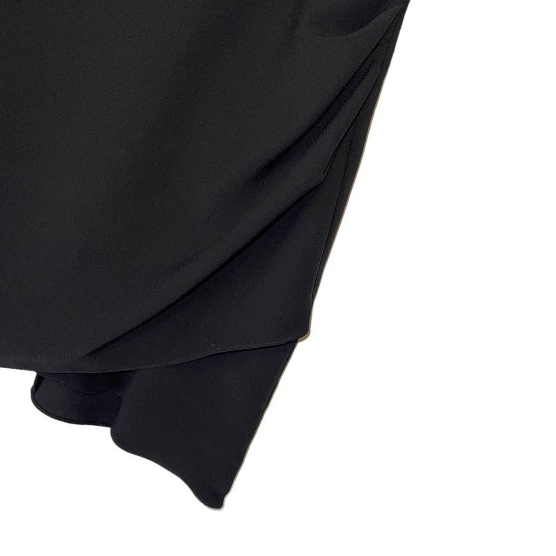 Amanda Uprichard Amanda Uprichard Giovanni Faux Wrap Black Mini Dress Small Size S / US 4 / IT 40 - 11 Thumbnail