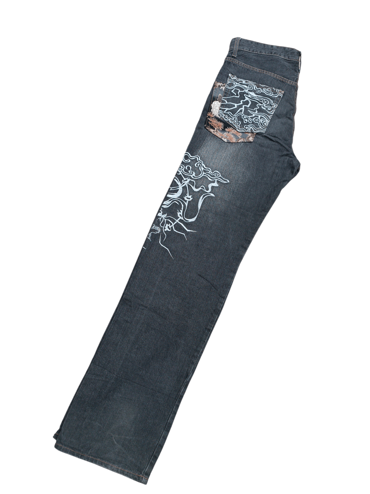 Japanese Brand × Kamakura × Tornado Mart RARE Japanese Brand Masai Dragon Embroidery Floral Denim Size US 32 / EU 48 - 14 Thumbnail