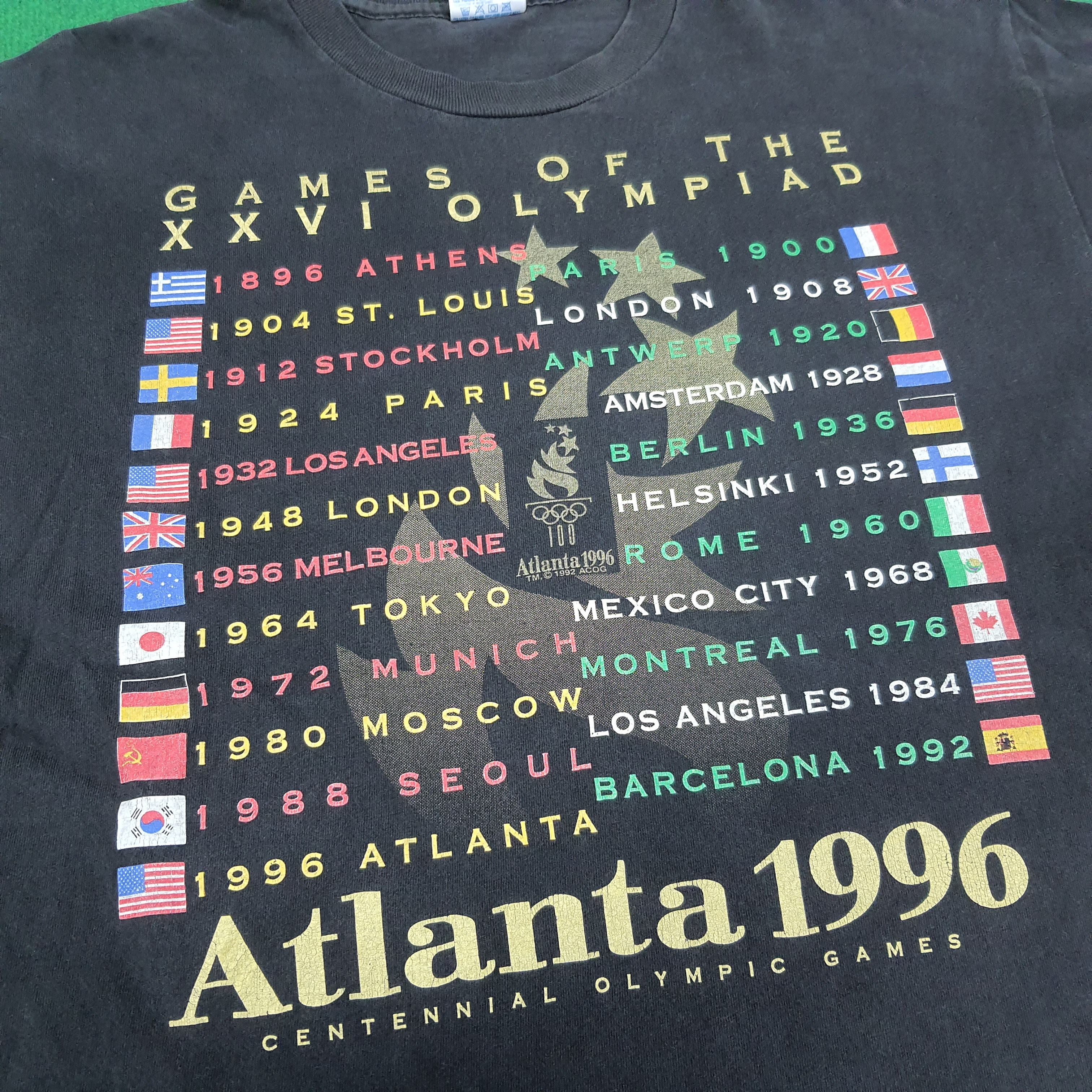 USA Olympics × Vintage Vintage Atlanta 1996 Olympics Games Tshirt Size US L / EU 52-54 / 3 - 2 Thumbnail