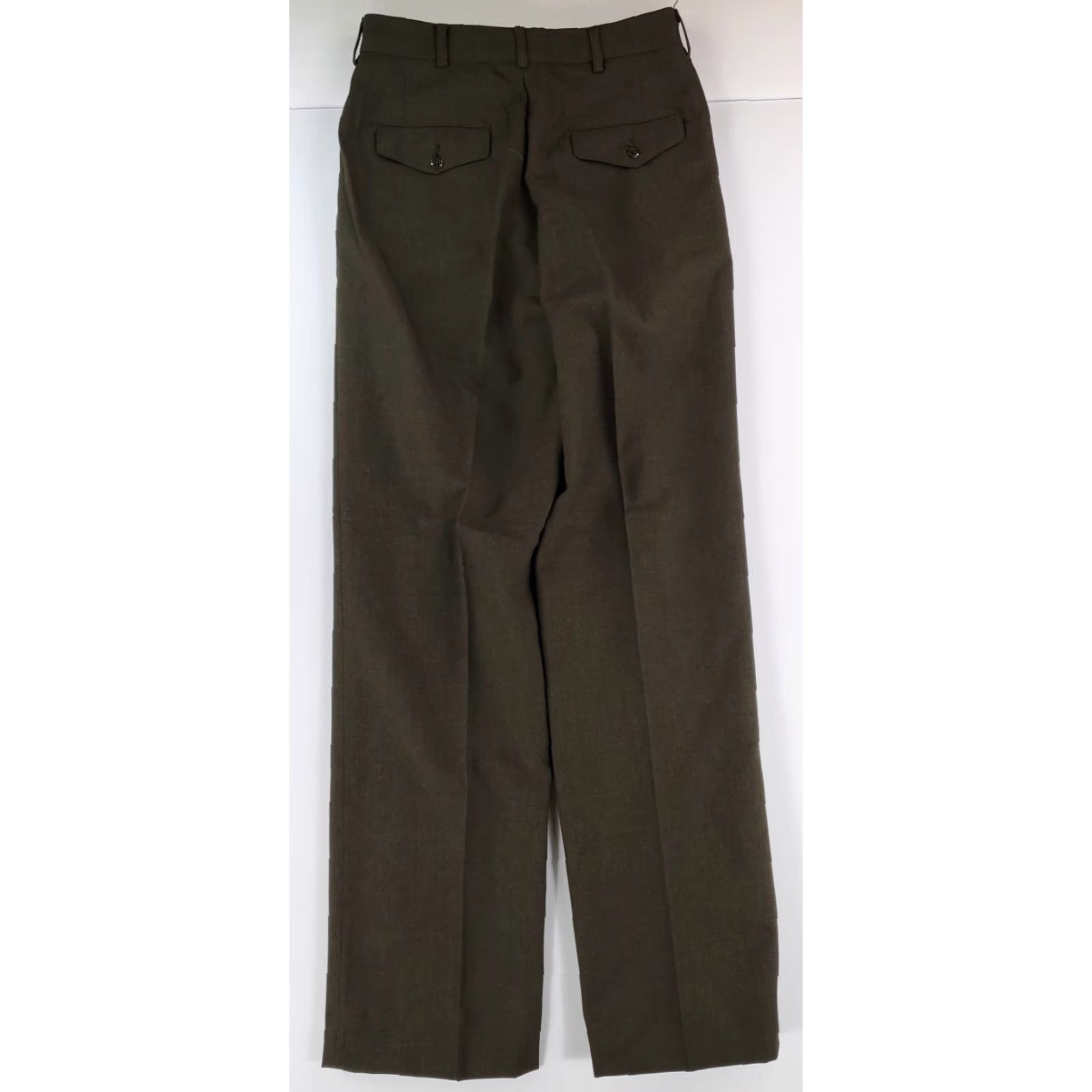 Vintage VINTAGE US Military 70s 100% Wool Trousers Green Mens 32 XL 30 x 34.5 Inseam Chino/Workwear Size US 30 / EU 46 - 3 Thumbnail