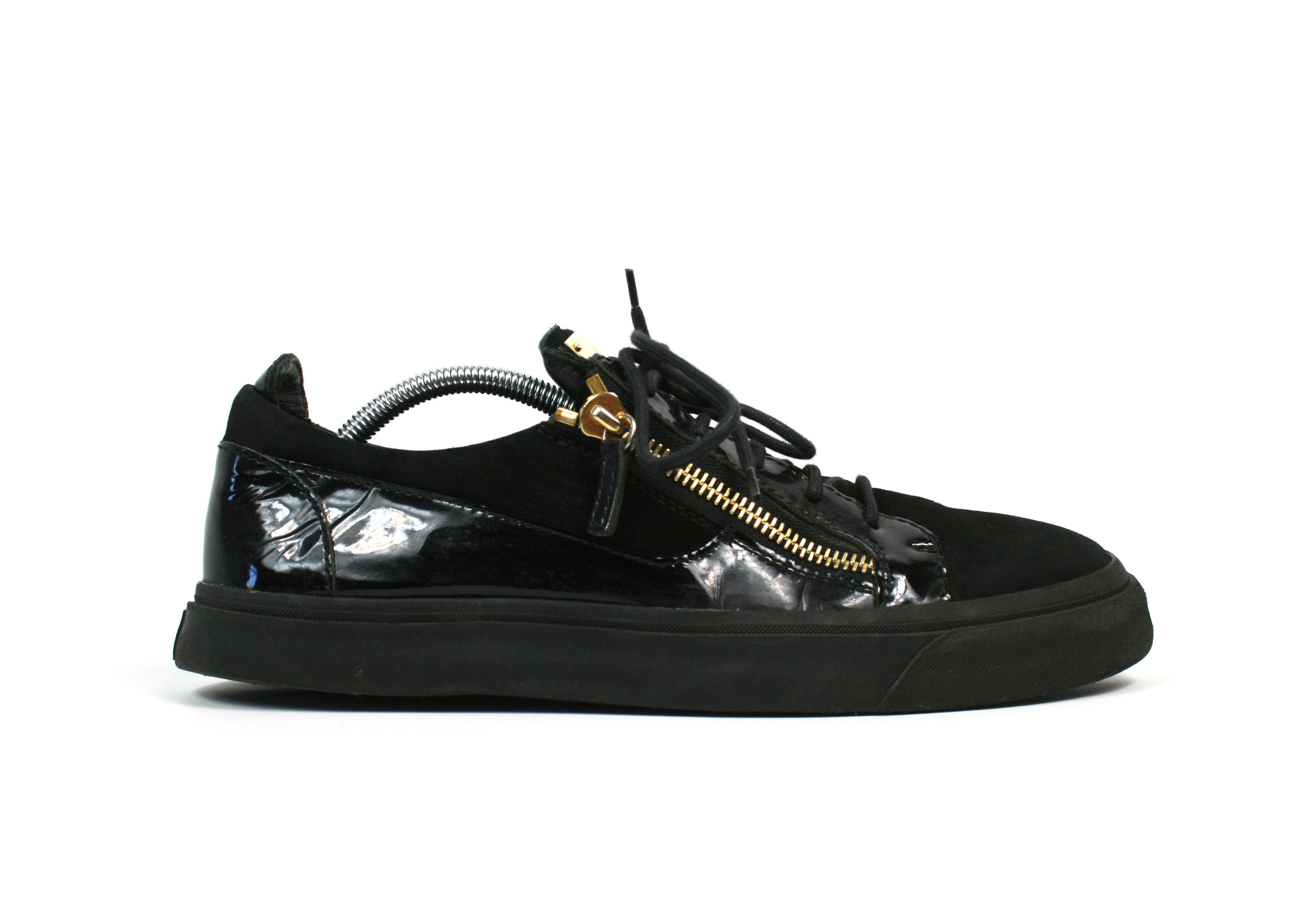 Giuseppe Zanotti May London Zippers Suede Leather Low Sneakers Size US 11 / EU 44 - 1 Thumbnail