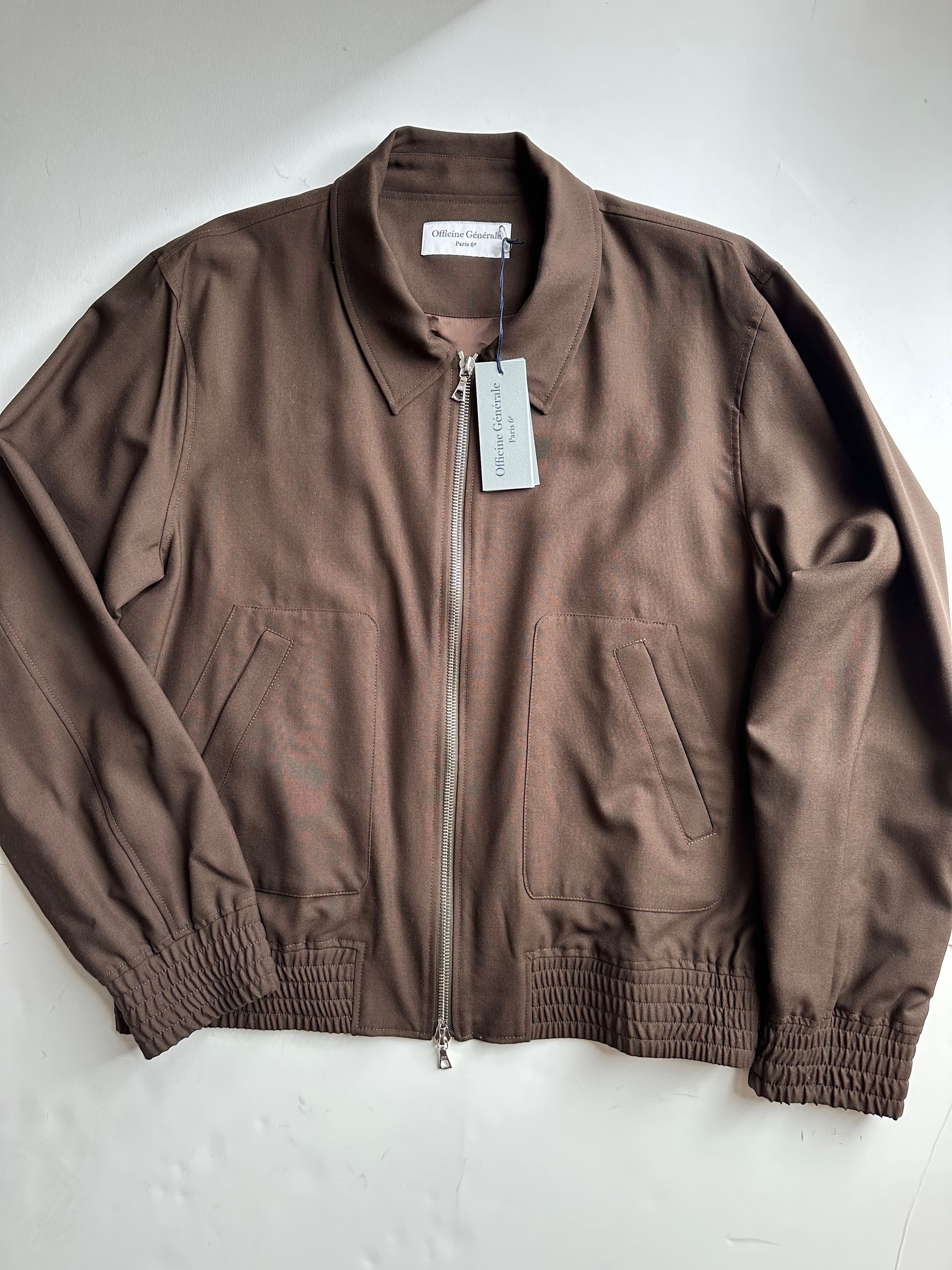 Officine Generale Officine Générale Marlow Wool Jacket - Cocoa - XXL (NWT) Size US XXL / EU 58 / 5 - 1 Thumbnail