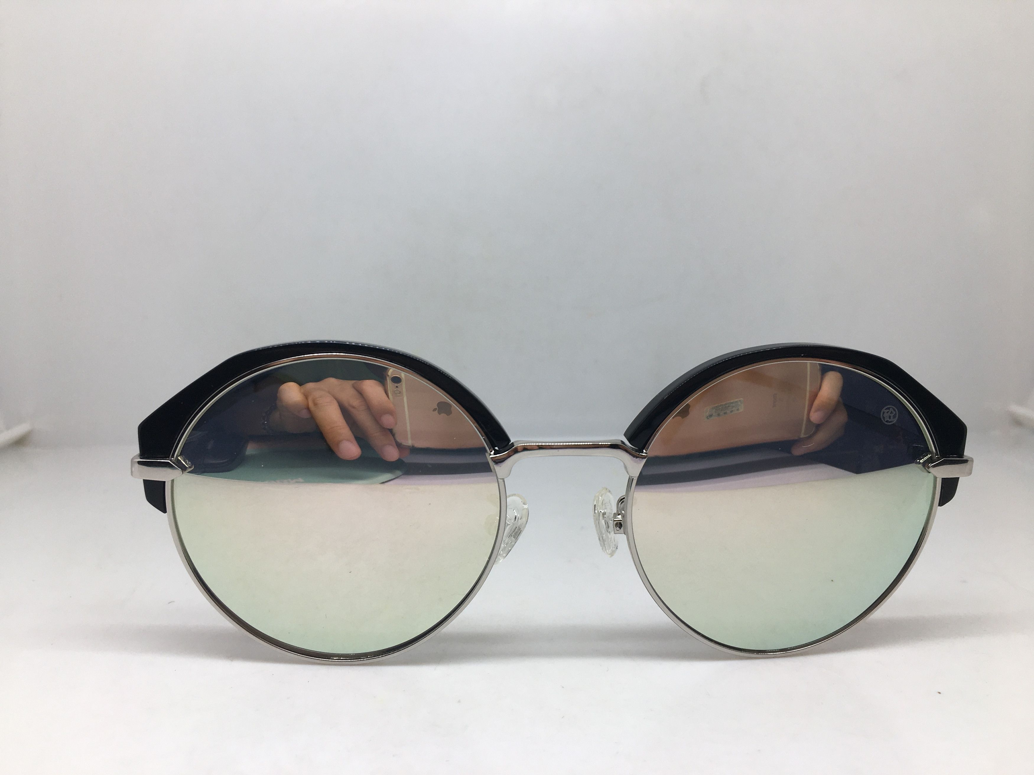 Other Black Silver Round Sunglasses Frame Size ONE SIZE - 1 Thumbnail
