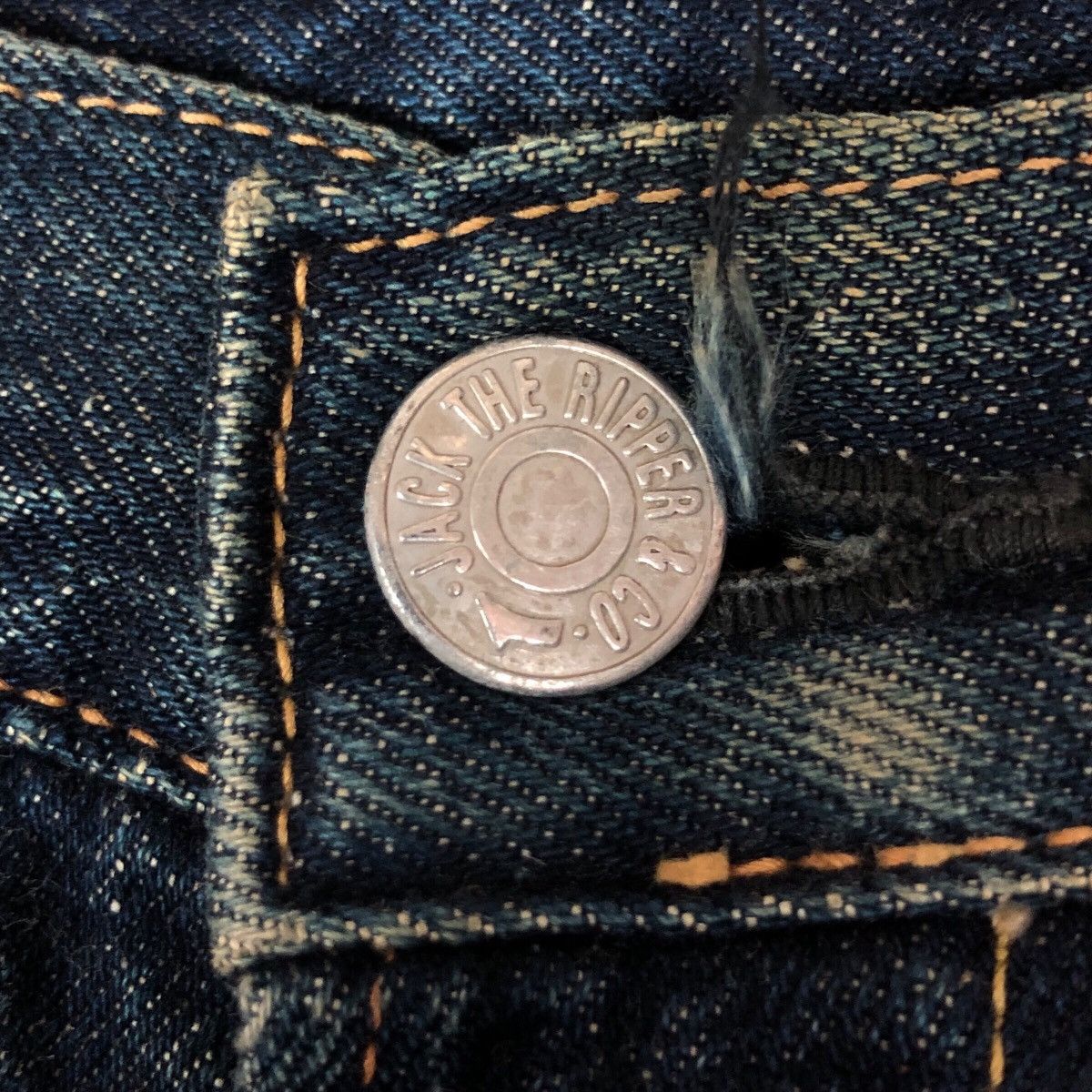 Vintage Vintage Jack The Ripper & Co Distressed Denim Jeans Size US 33 - 3 Thumbnail