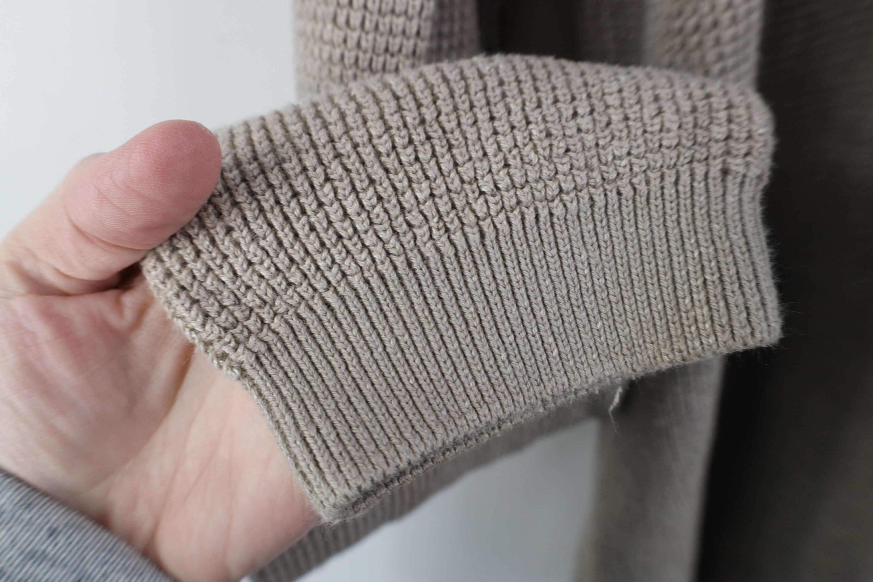 Vintage Vintage 90s Y2K Streetwear Waffle Knit Henley Sweater Cotton Size US XL / EU 56 / 4 - 9 Thumbnail