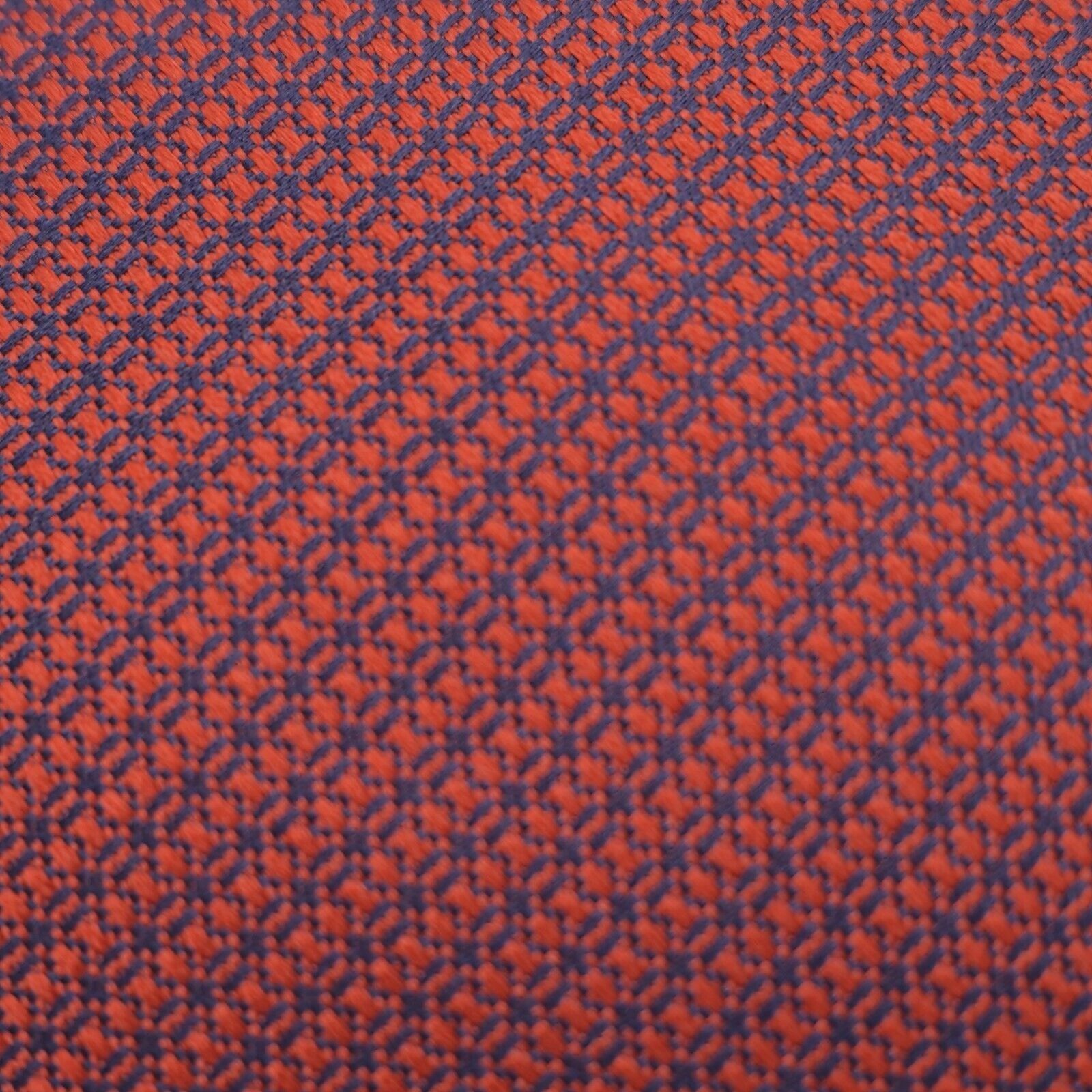 Ermenegildo Zegna Ermenegildo Zegna Red Blue Geometric Woven Silk Tie Size ONE SIZE - 2 Thumbnail