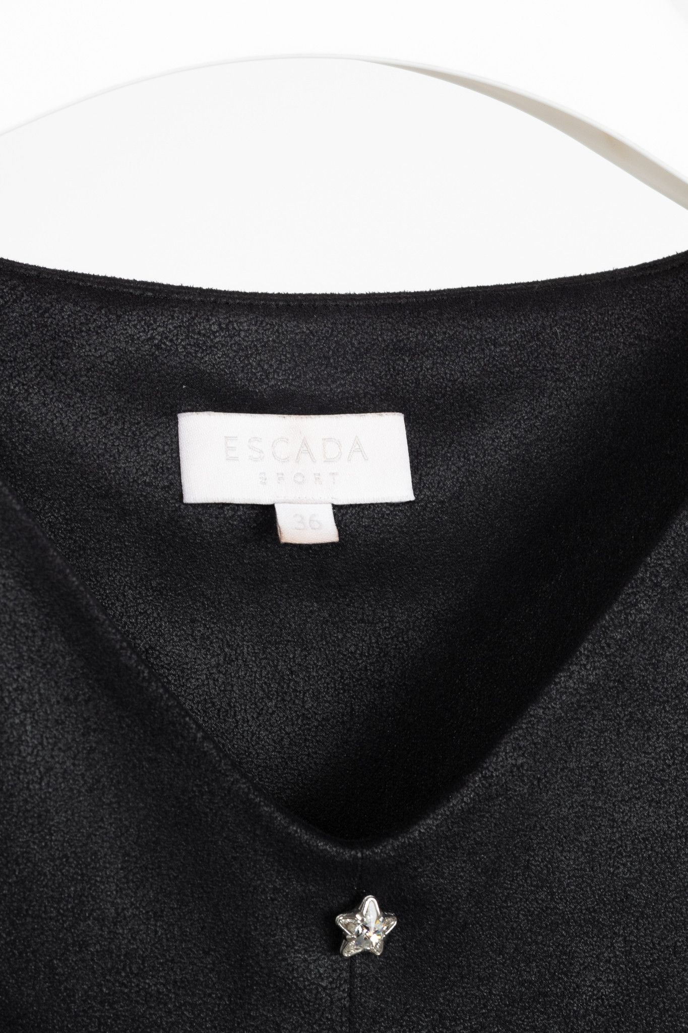 Escada Sport Escada Sport Enori Black Faux-Suede Dress Size S / US 4 / IT 40 - 4 Thumbnail