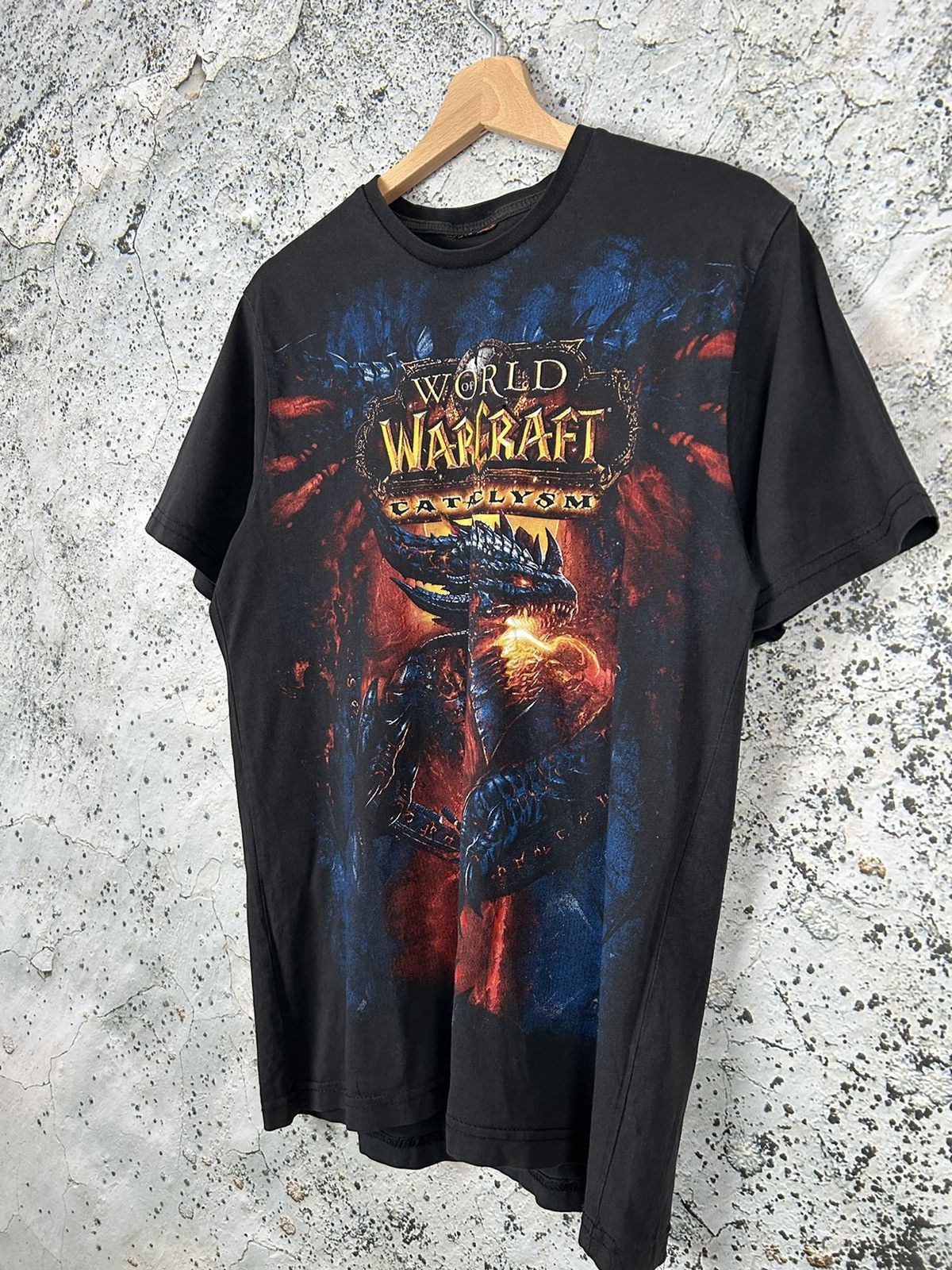 Playstation Vintage World Of Warcraft Cataclysm Rare Graphic Tee Dragon Size US M / EU 48-50 / 2 - 2 Thumbnail