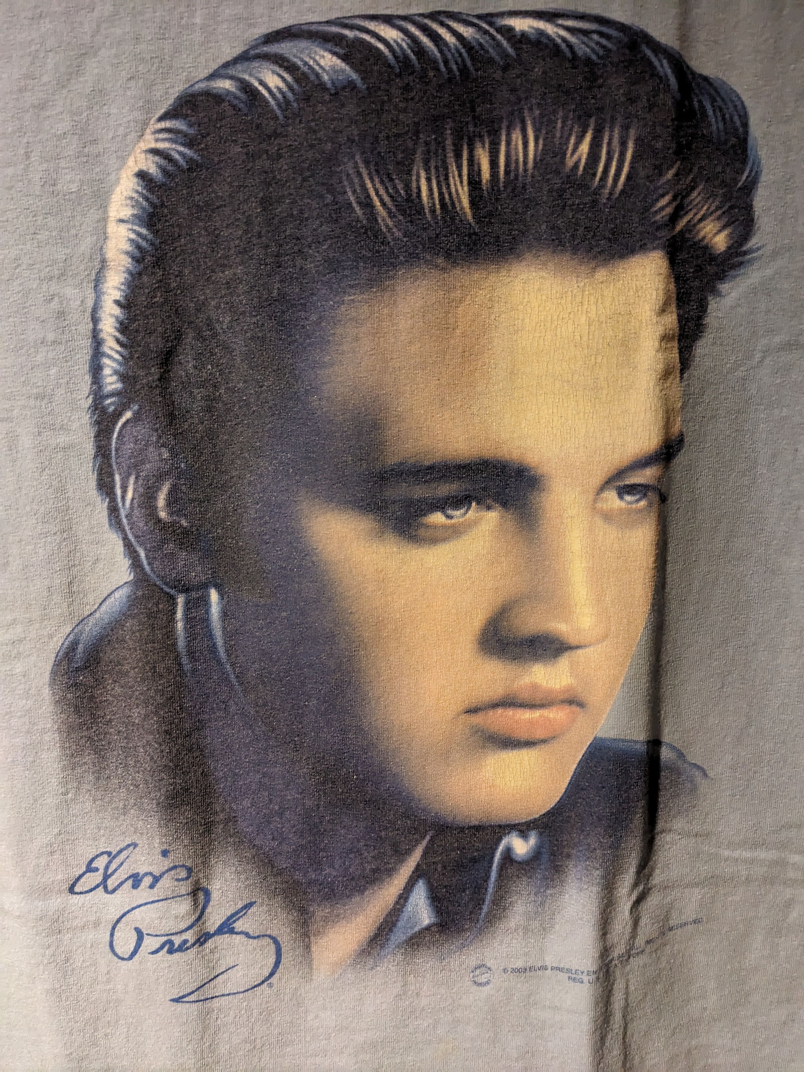 Band Tees × Vintage Vintage 2003 Elvis Presley Face Music Singer Tour T-Shirt Size US M / EU 48-50 / 2 - 2 Thumbnail