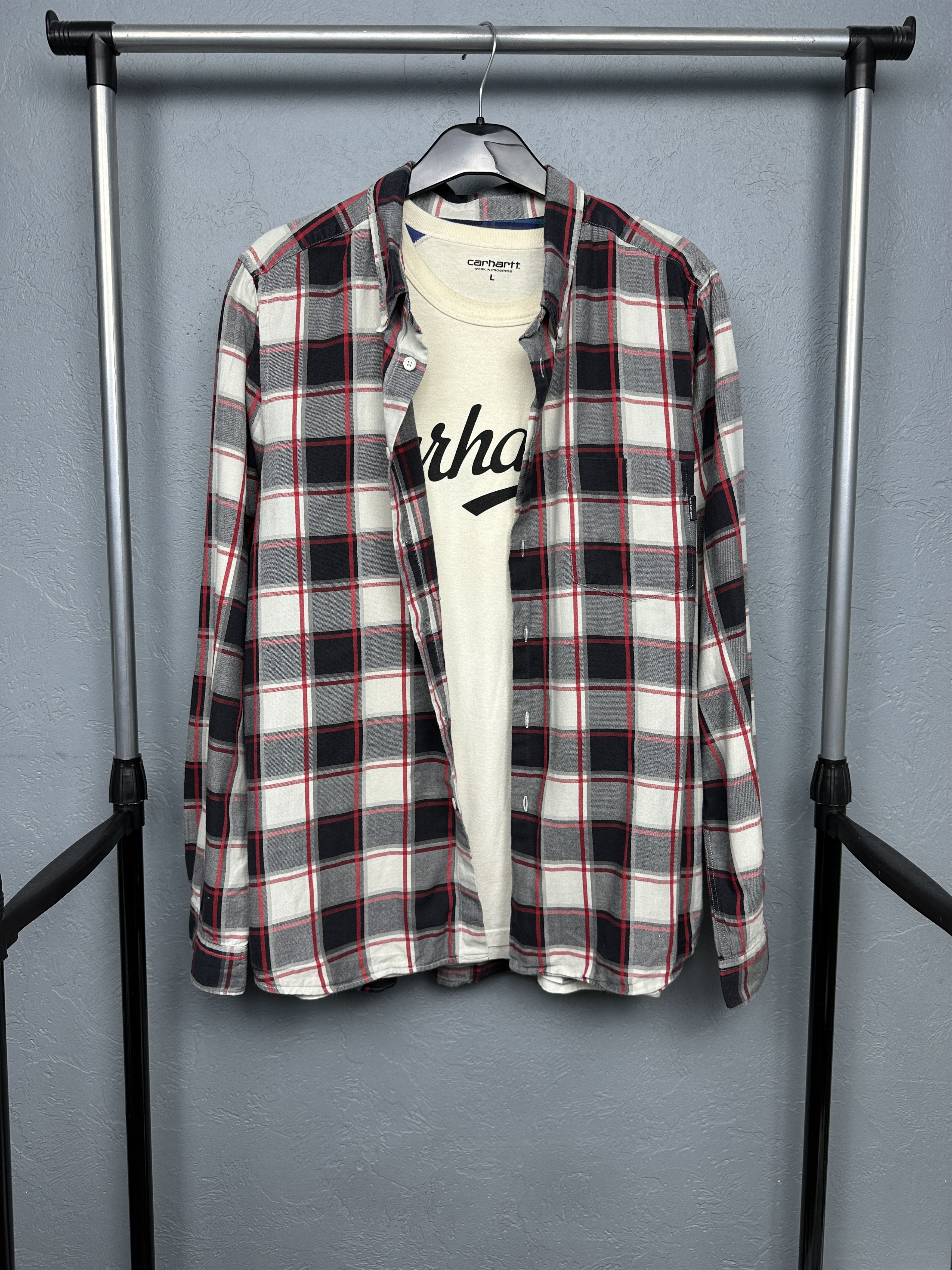 Paul Smith PS by Paul Smith Mens Flannel Long Sleeve Shirt Size US XXL / EU 58 / 5 - 1 Thumbnail