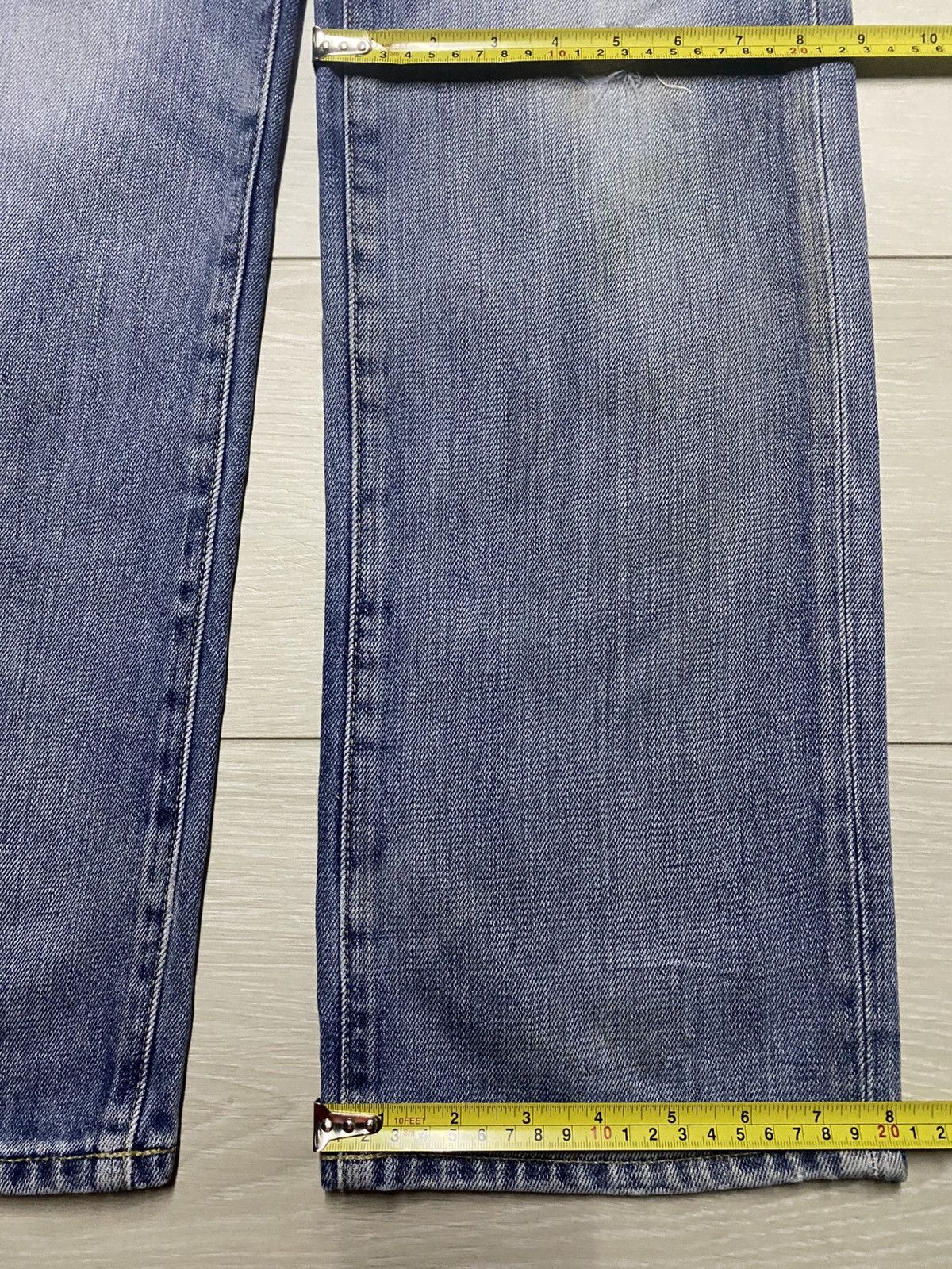 Helmut Lang Vintage Japanese Brand Uniqlo Faded Wash Distressed Jeans Size US 34 / EU 50 - 12 Thumbnail