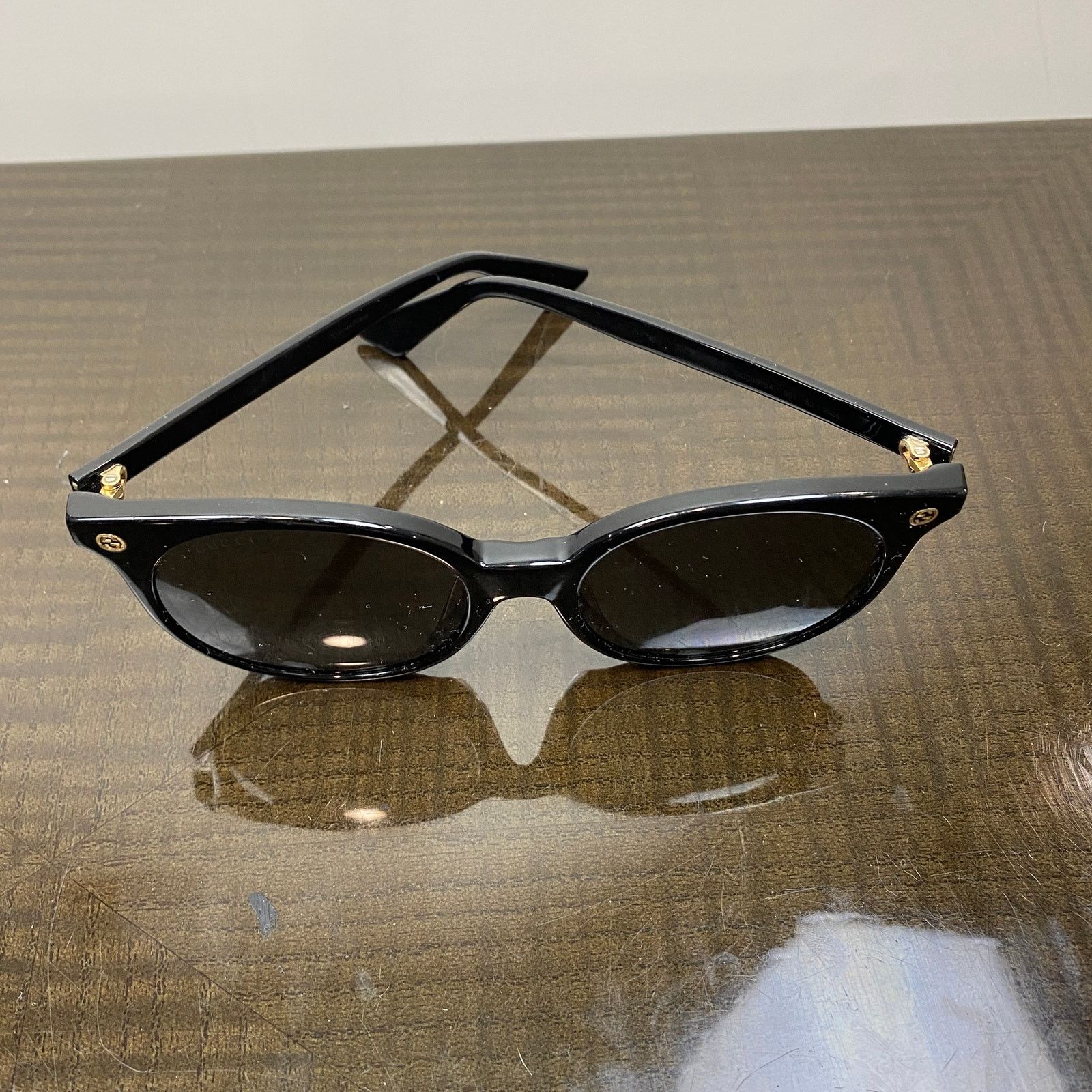Gucci Gucci GG0091SA 001 Full Rim Round Black Sunglasses Size ONE SIZE - 4 Thumbnail