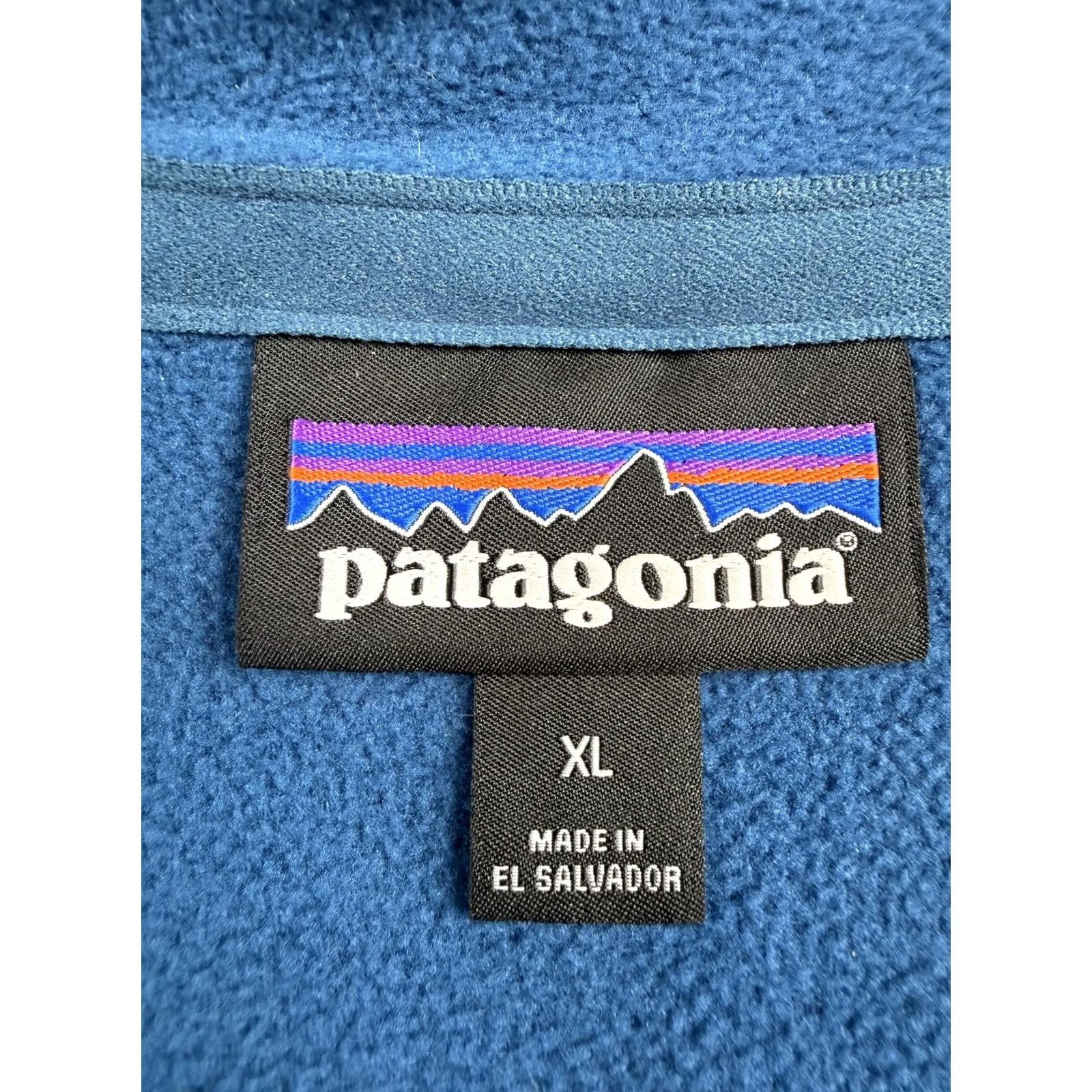 Patagonia Patagonia Sweatshirt XL Mens Blue 1/4 Zip Fleece Mock Neck Logo Pullover Size US XL / EU 56 / 4 - 3 Thumbnail