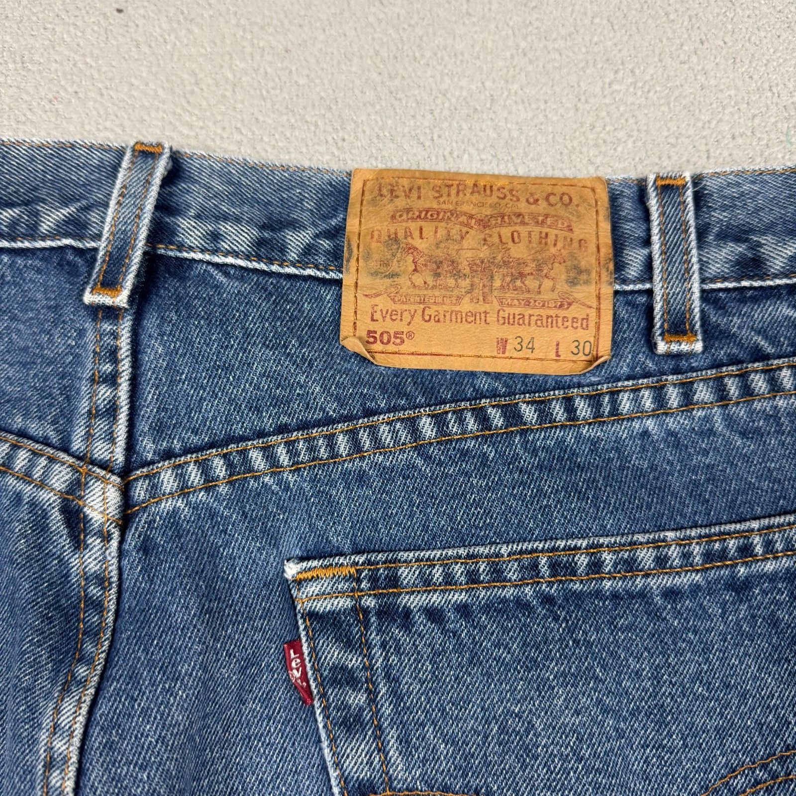 Levi's Vintage Levi's 505 W34 L30 Regular Straight Denim Jeans 90s Size US 34 / EU 50 - 7 Thumbnail