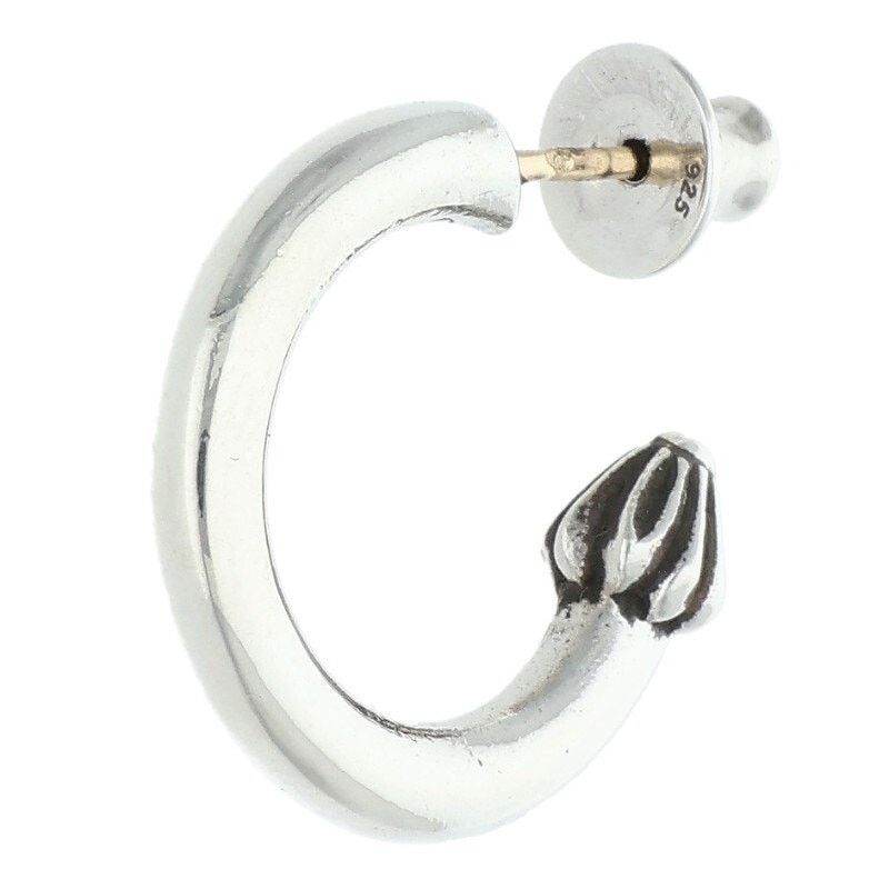 Chrome Hearts Chrome Hearts Plain Silver Hoop Earring Size ONE SIZE - 1 Thumbnail