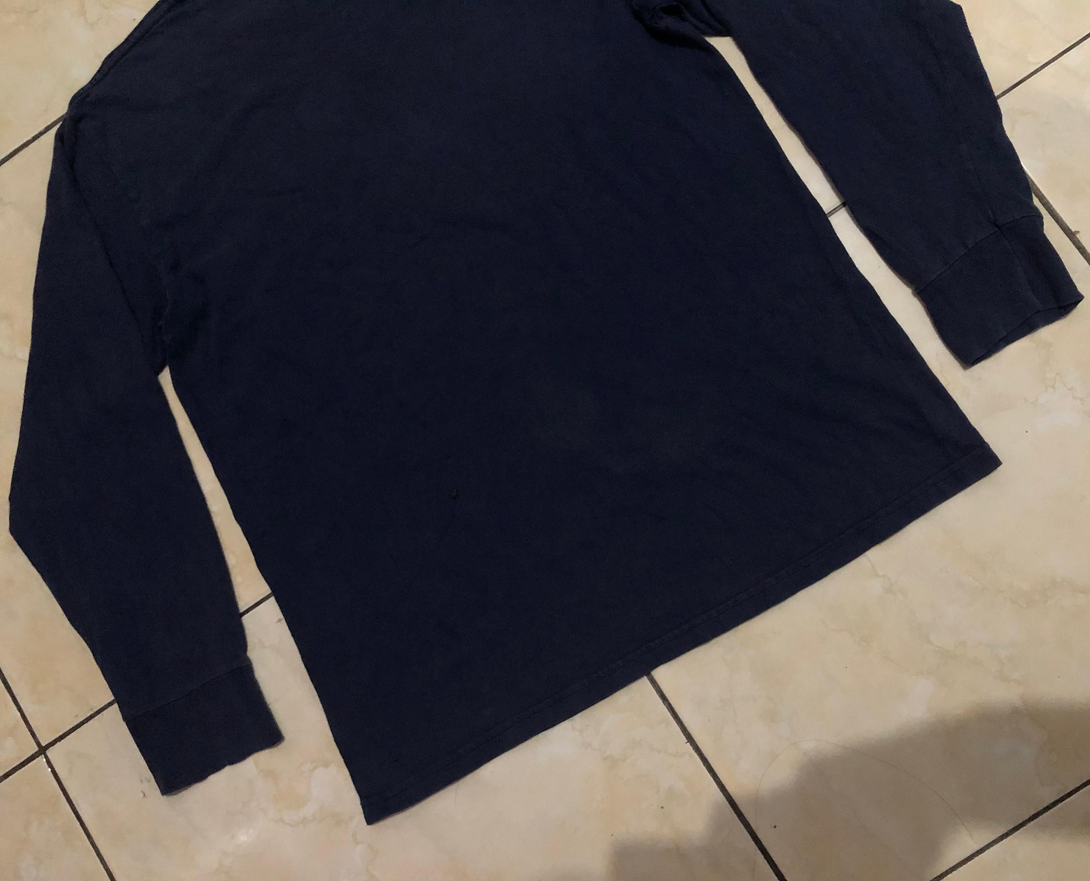 Polo Ralph Lauren VINTAGE Polo by Ralph Lauren Navy Block Logo Long Sleeve Tee Size S / US 4 / IT 40 - 9 Thumbnail