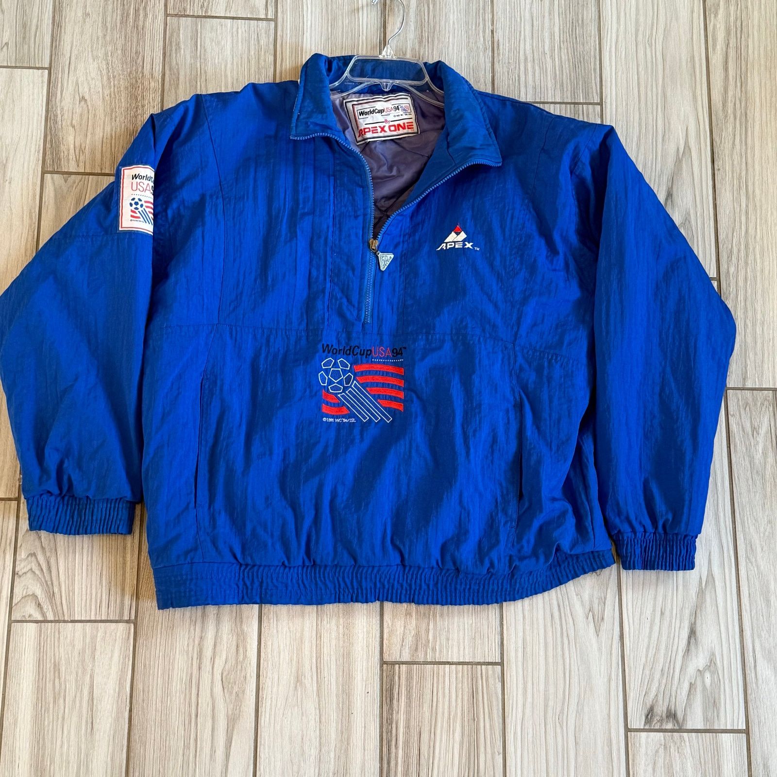 The game ワールドカップ94 ジャケット 1994 World Cup USA 94 Apex 1/4 Zip Rain Jacket - 8/10 - (M)