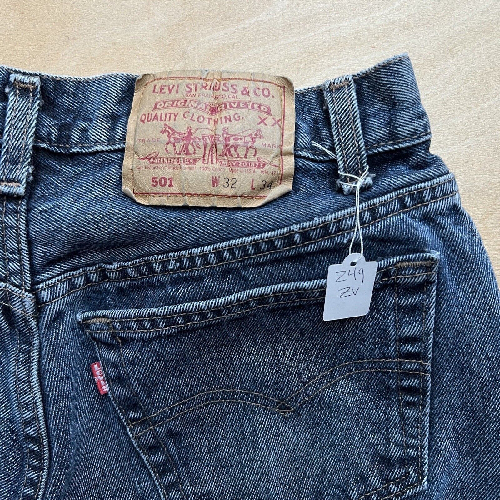 Levi's × Vintage Vintage Levis 501 Jeans 28x32 Blue 80s Dark Wash Denim Size US 28 / EU 44 - 9 Thumbnail