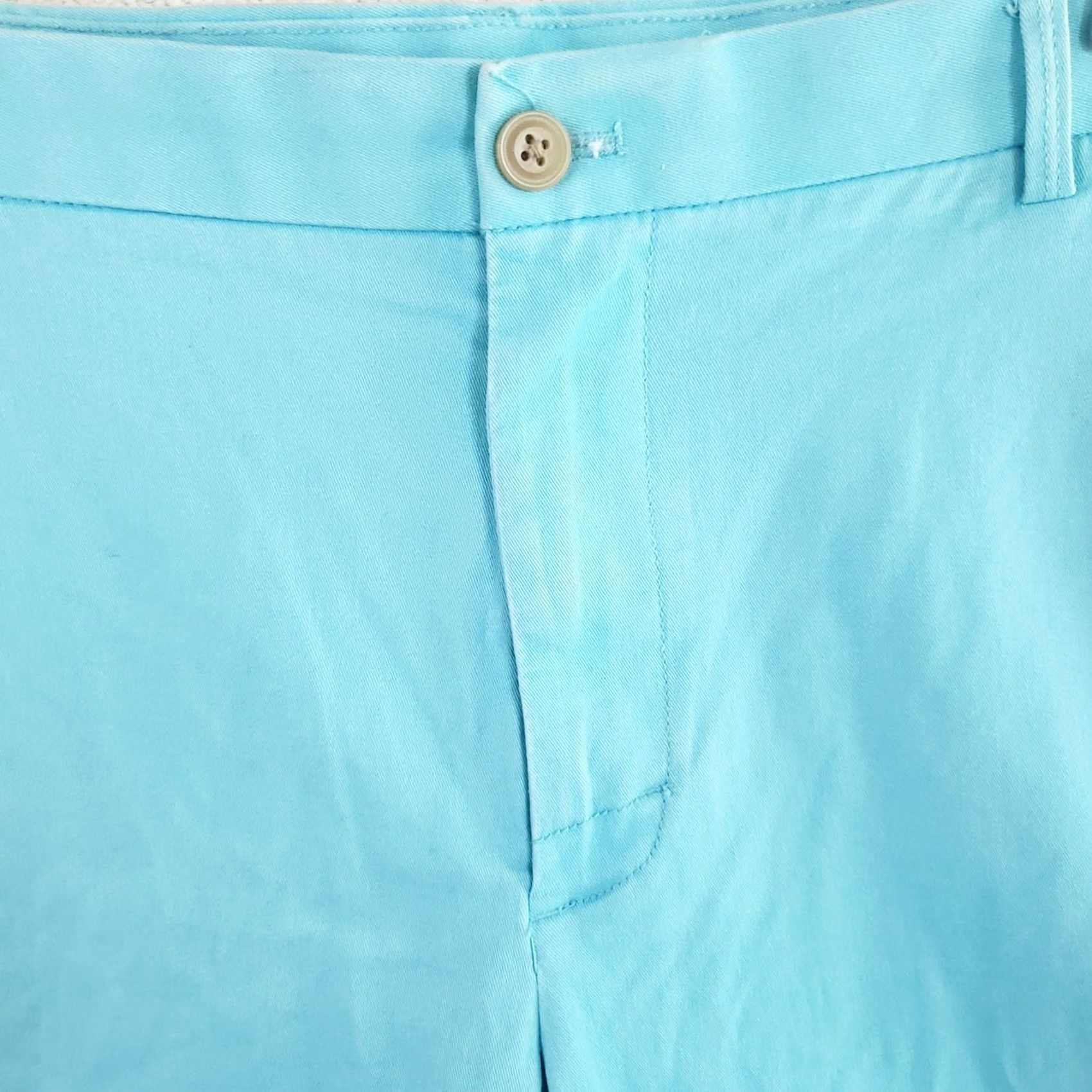 Izod VINTAGE Izod Saltwater Stretch Chino Shorts Men 36 10 Aqua Blue Cotton Spandex Size US 36 / EU 52 - 3 Thumbnail