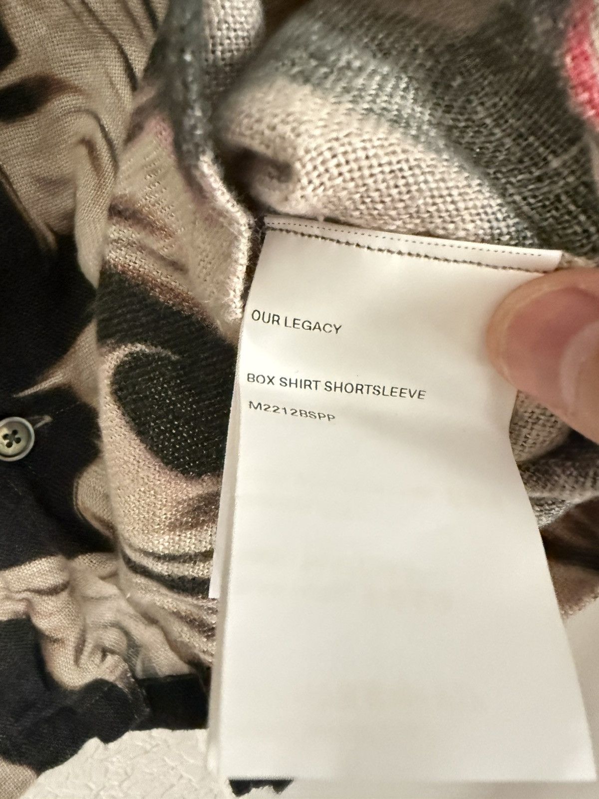 Our Legacy Our Legacy Black Linen Printed Box Shirts Size US S / EU 44-46 / 1 - 5 Thumbnail