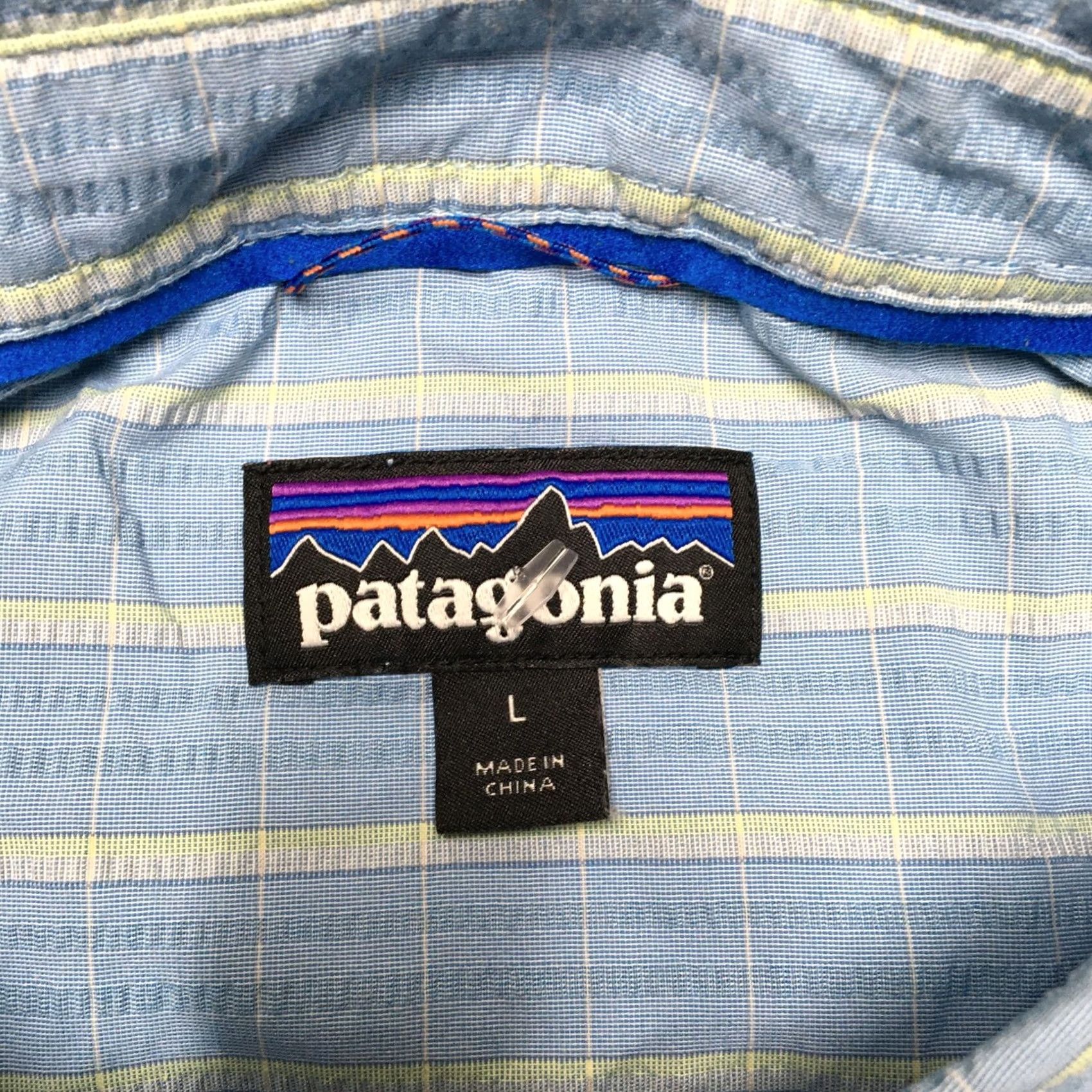Patagonia Patagonia Shirt Mens Large Blue Stripe Snap Front Vented Fishing STY52315 Pucker Size US L / EU 52-54 / 3 - 5 Thumbnail