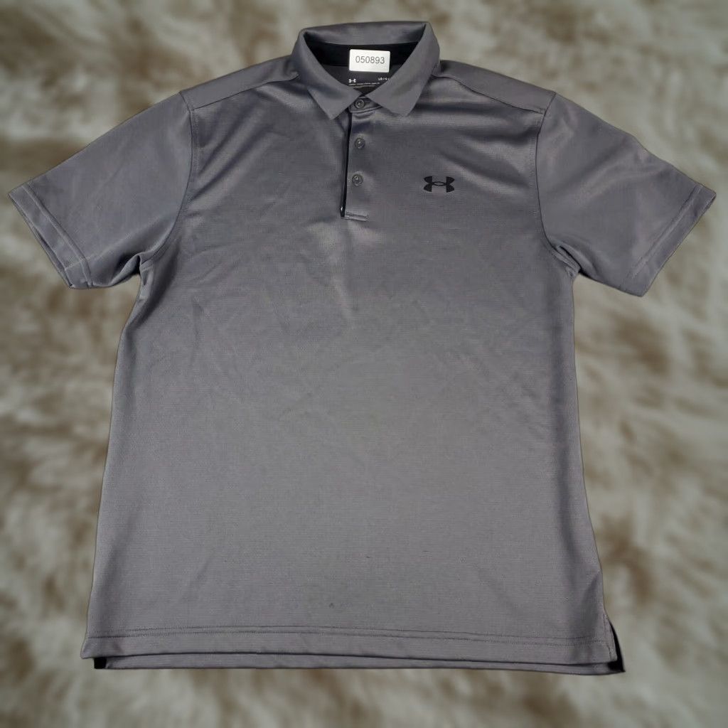 Under Armour Under Armour Polo Shirt Gray Adult Large Short Sleeve Golf Casual Mens Size US L / EU 52-54 / 3 - 1 Thumbnail