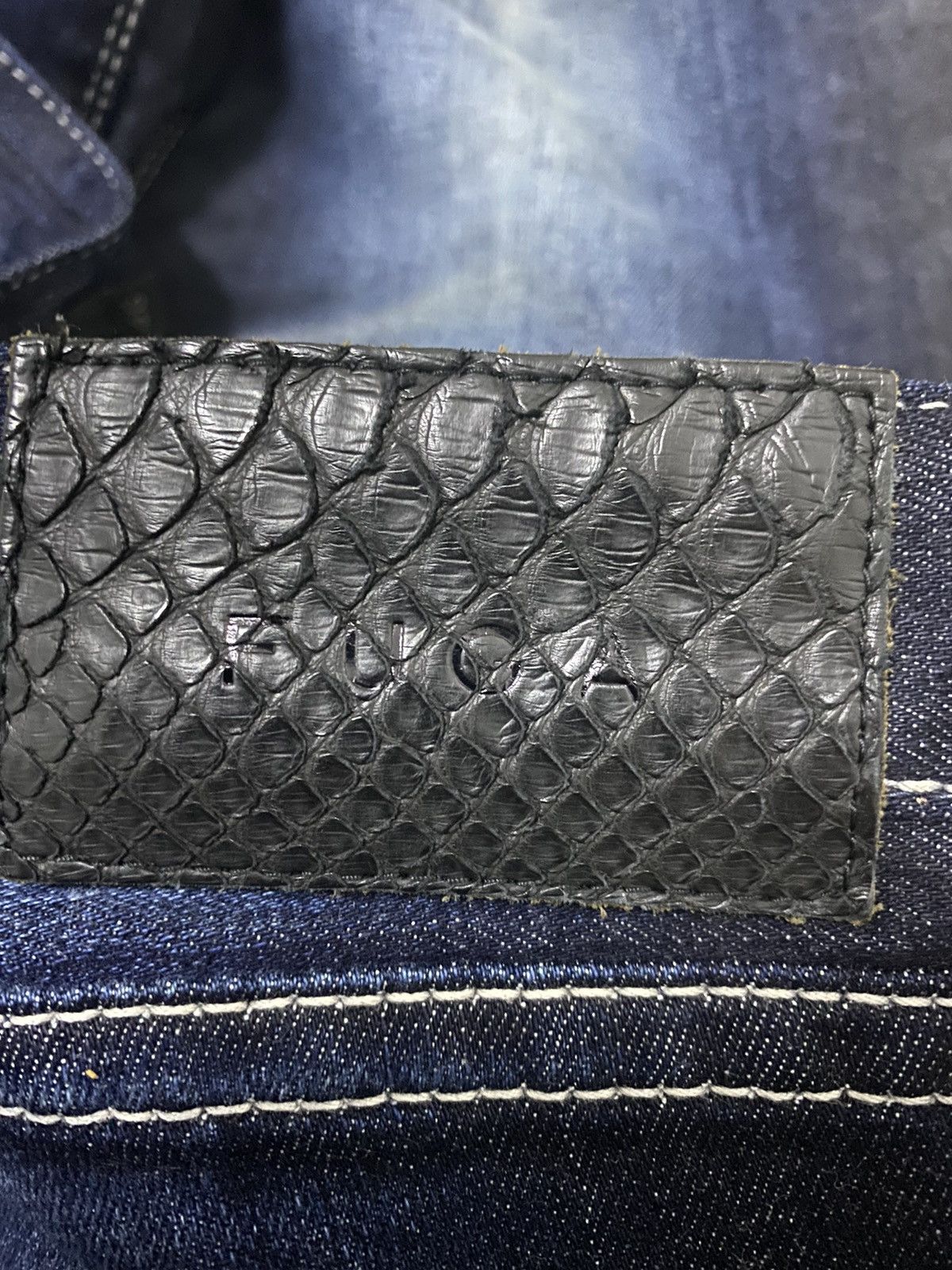 GOSTAR DE FUGA Fuga stripes washed indigo denim like le grande bleu Size US 34 / EU 50 - 5 Thumbnail