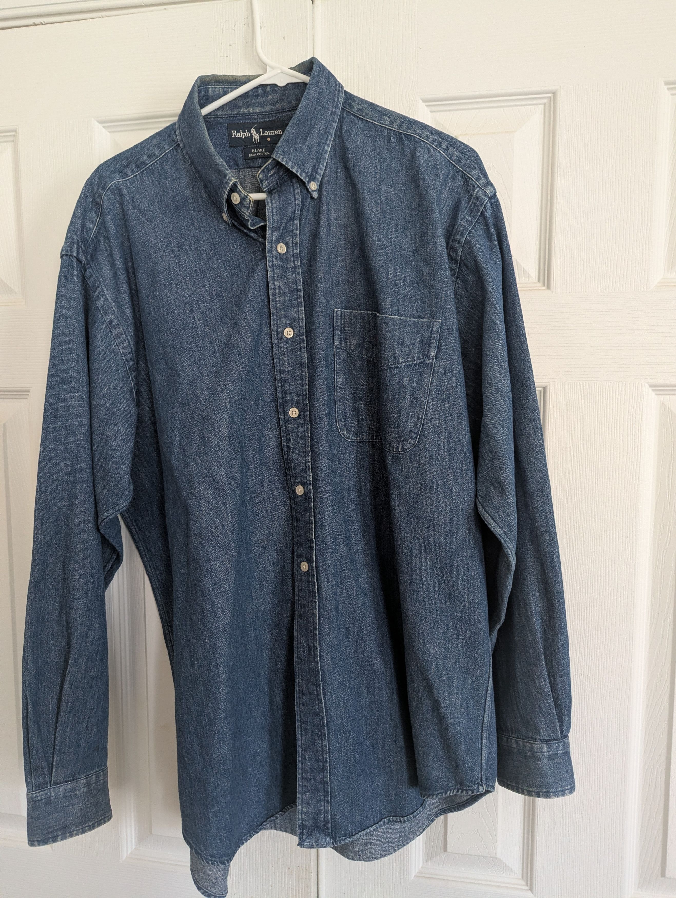 Polo Ralph Lauren Vintage heavy Denims Shirt Size US L / EU 52-54 / 3 - 1 Thumbnail