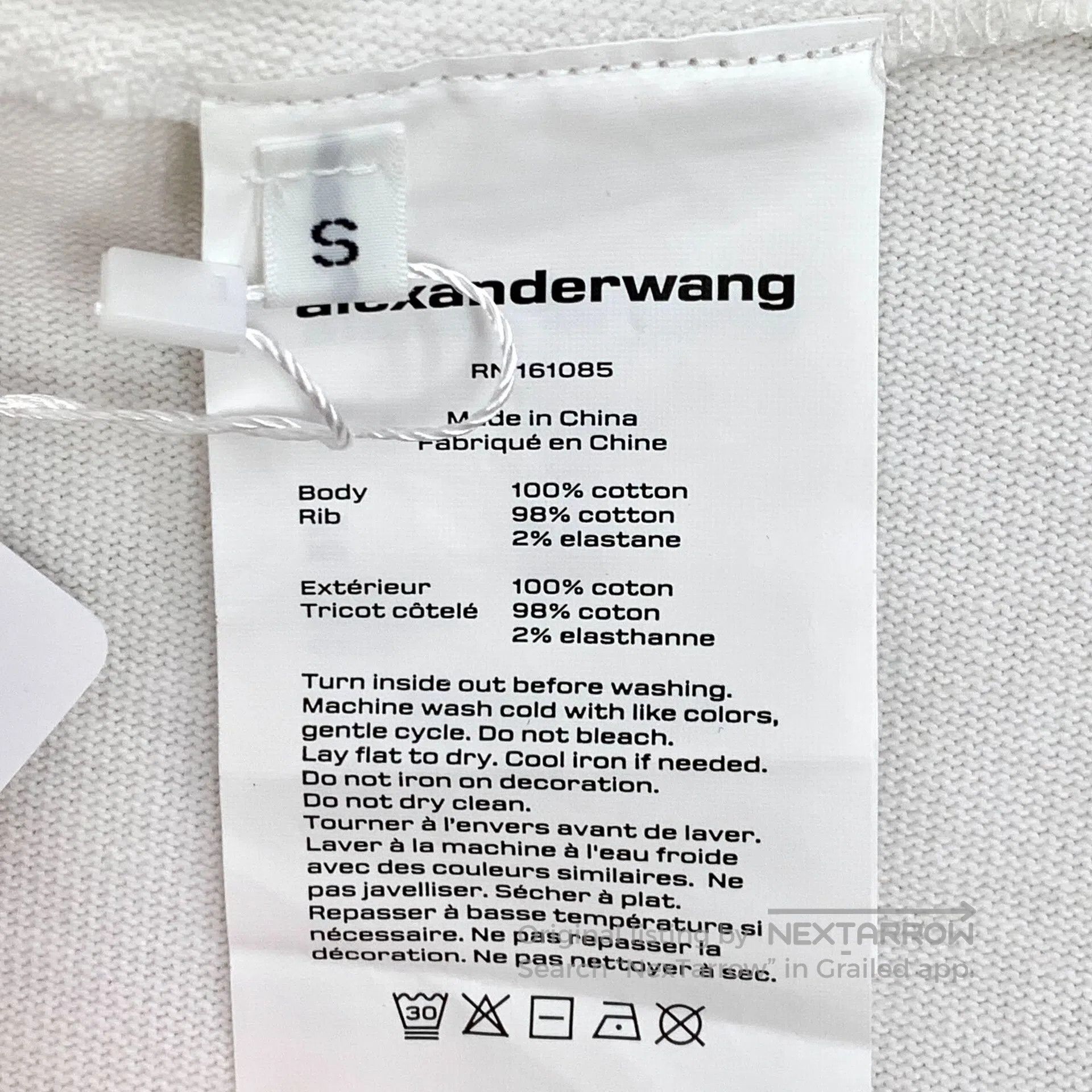Alexander Wang Alexander Wang White cow leather print cotton round neck s Size US S / EU 44-46 / 1 - 7 Thumbnail
