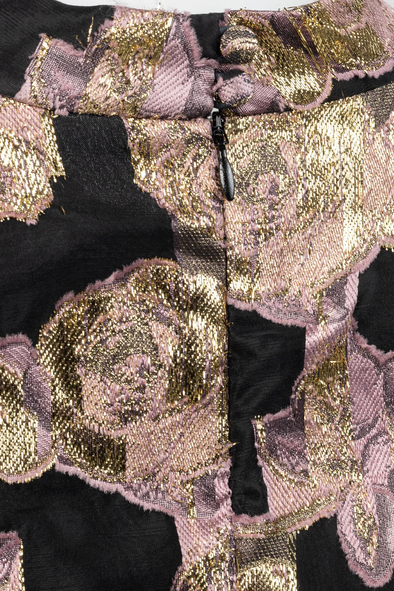 Erdem Erdem Effie Black Metallic Floral-Fil Coupe Organza Dress Size S / US 4 / IT 40 - 7 Thumbnail